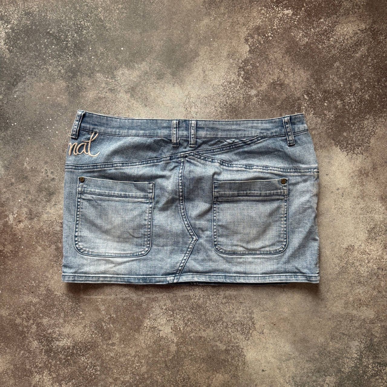 If Six Was Nine Animal Vintage Y2K Super Sexy Glam Washed Mini Skirt Size 31" - 6 Thumbnail