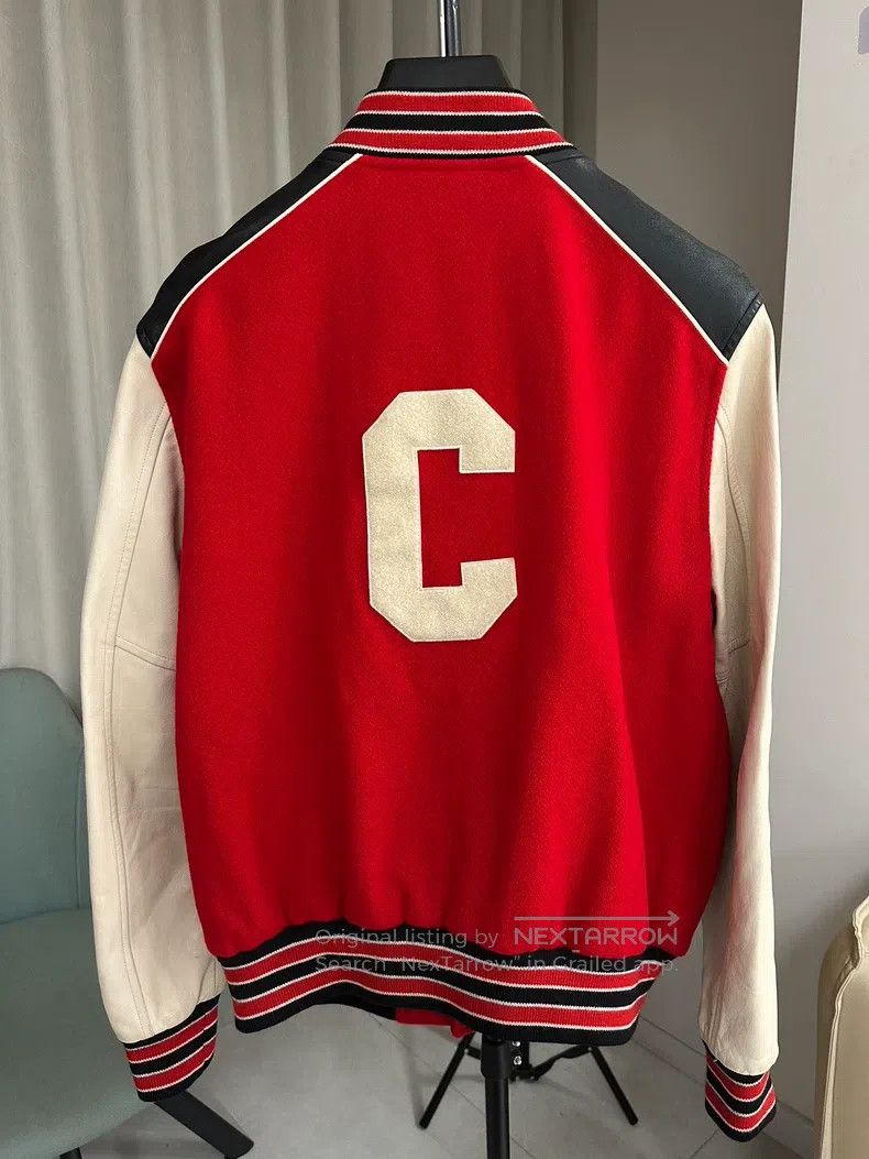 Celine Celine Wool and leather sleeve patchwork embroidered lette Size US M / EU 48-50 / 2 - 4 Thumbnail