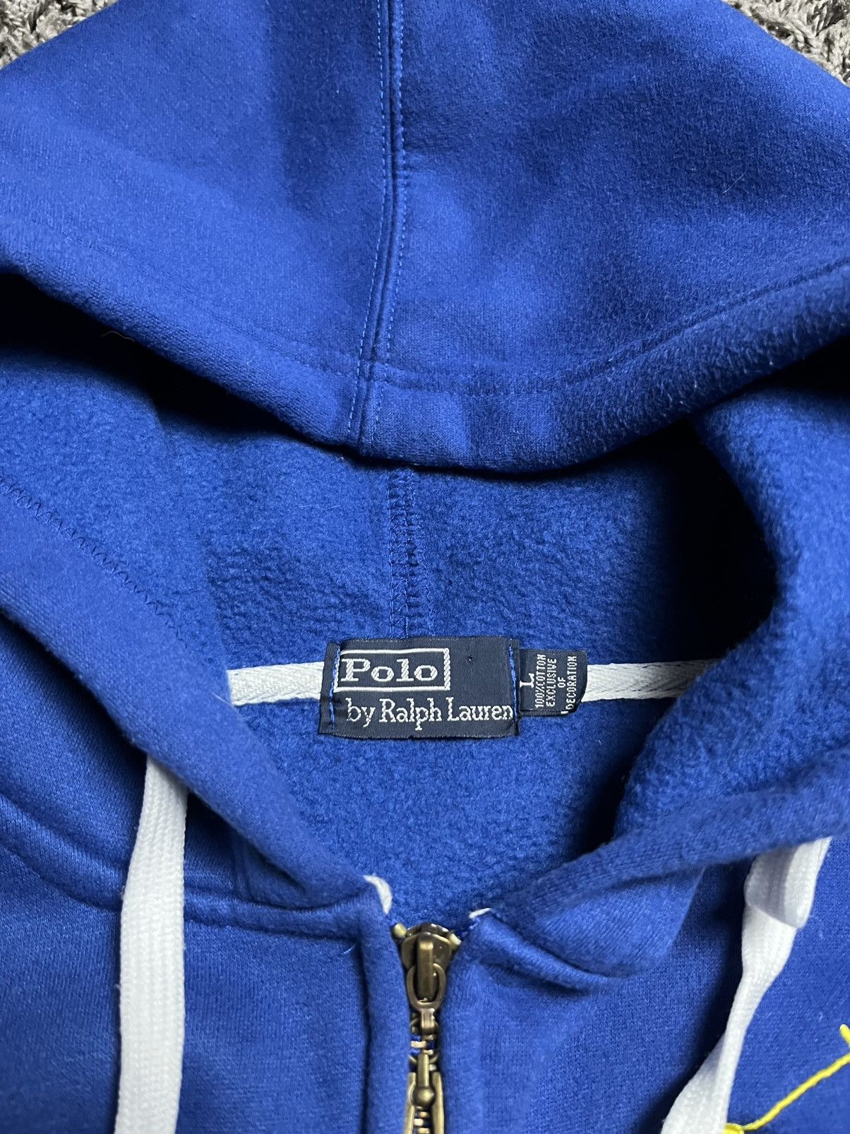 Polo Ralph Lauren Polo Ralph Lauren Big Pony Full-Zip Hoodie Blue/Yellow Size L / US 10 / IT 46 - 5 Thumbnail