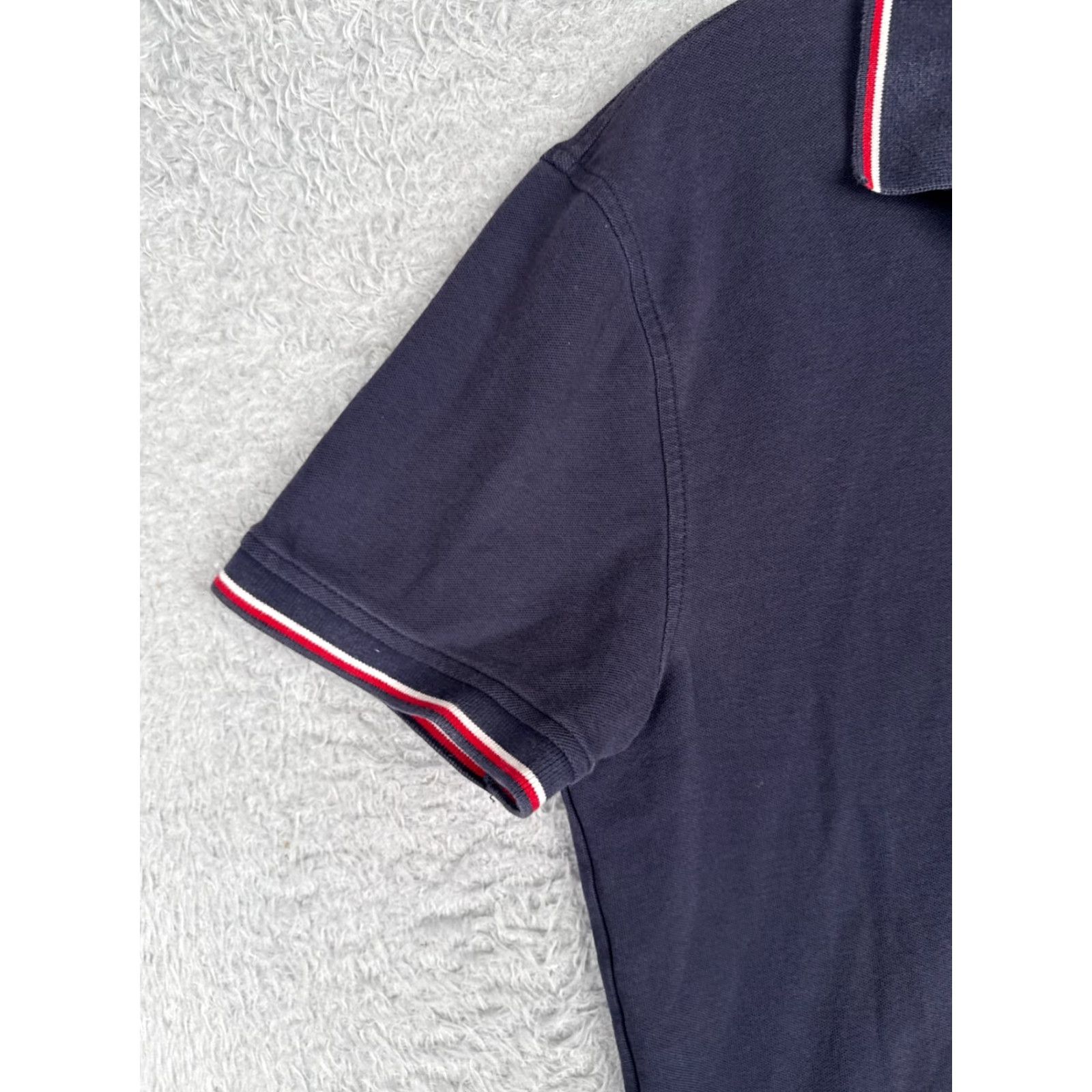 Tommy Hilfiger VINTAGE Tommy Hilfiger Polo Shirt Men Large Blue 100% Cotton Performance Pique READ Size US L / EU 52-54 / 3 - 3 Thumbnail