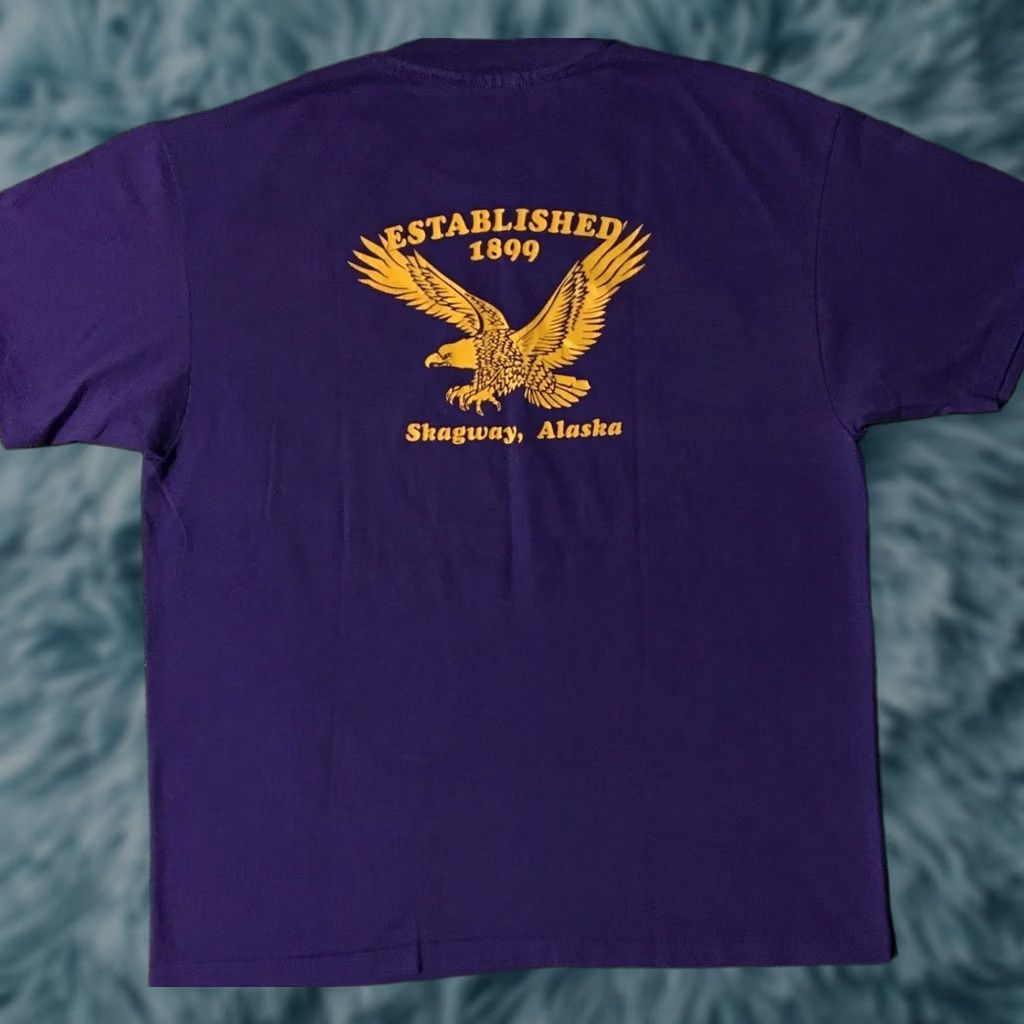 Vintage VINTAGE Fraternal Order Of Eagles Alaska Shirt XL Purple Graphic Tee Mens Size US XL / EU 56 / 4 - 1 Thumbnail