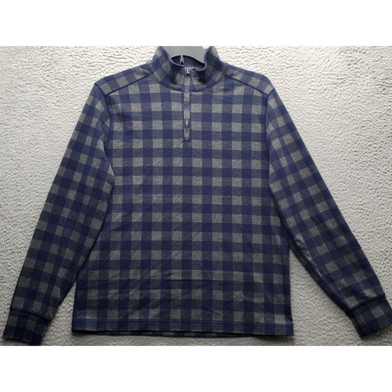 J.Crew J.CREW Activewear Shirt Mens M Multicolor Plaid Long Sleeve Mock Neck 1/4 Zip Size US M / EU 48-50 / 2 - 2 Thumbnail