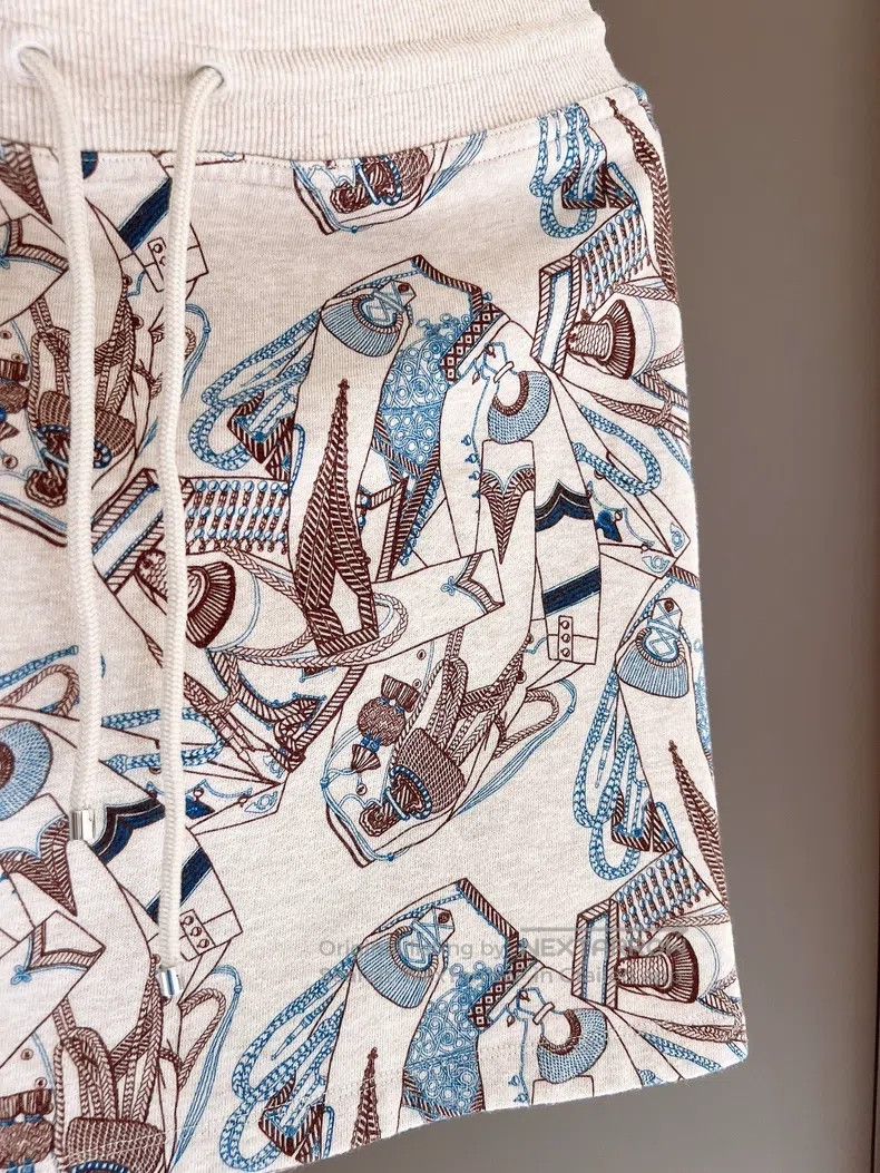 Hermes Hermes Left Aifu and Dragon Knight Printed Velvet Half Ski Size 42" / US 20 - 4 Thumbnail