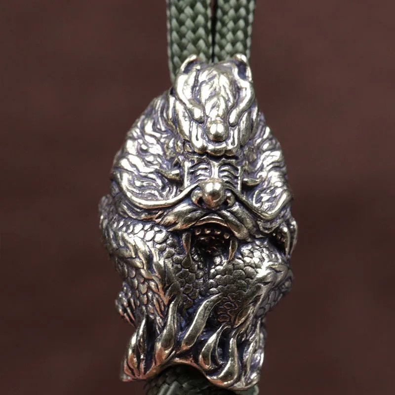 Handmade 2Pcs Dragon Knife Beads Paracord Bead Zipper Umbrella Size ONE SIZE - 6 Thumbnail