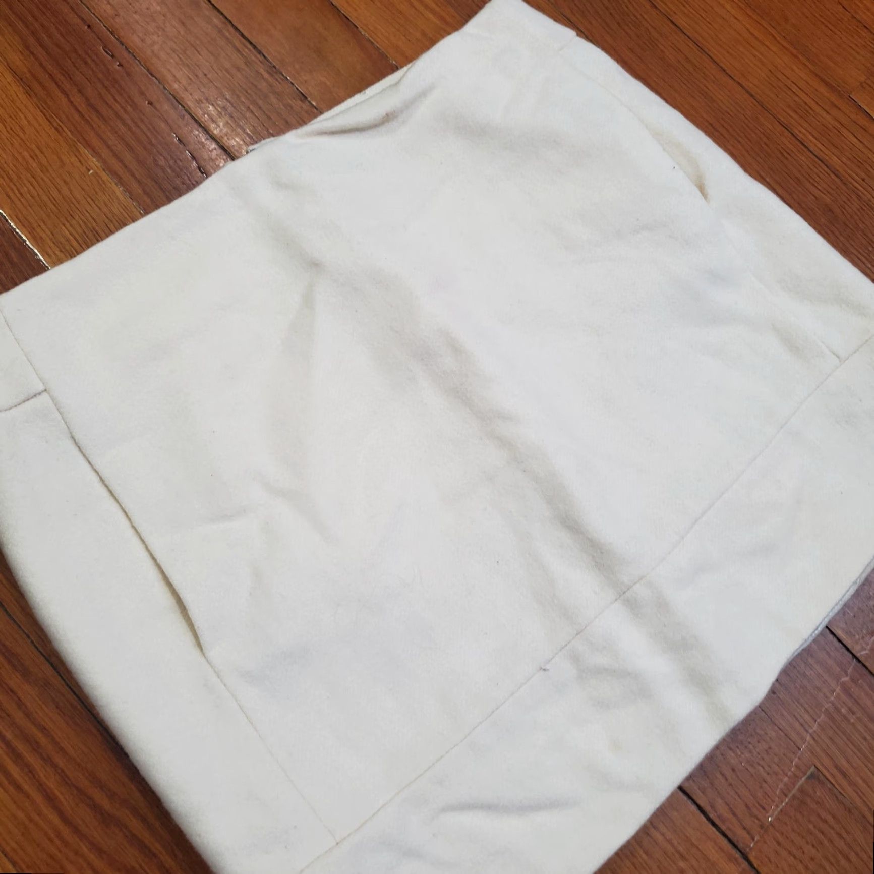 J.Crew J.Crew Skirt Womens 6 White Wool Blend Mini Pencil Lined Pockets Style 29992 Size 28" / US 6 / IT 42 - 2 Thumbnail