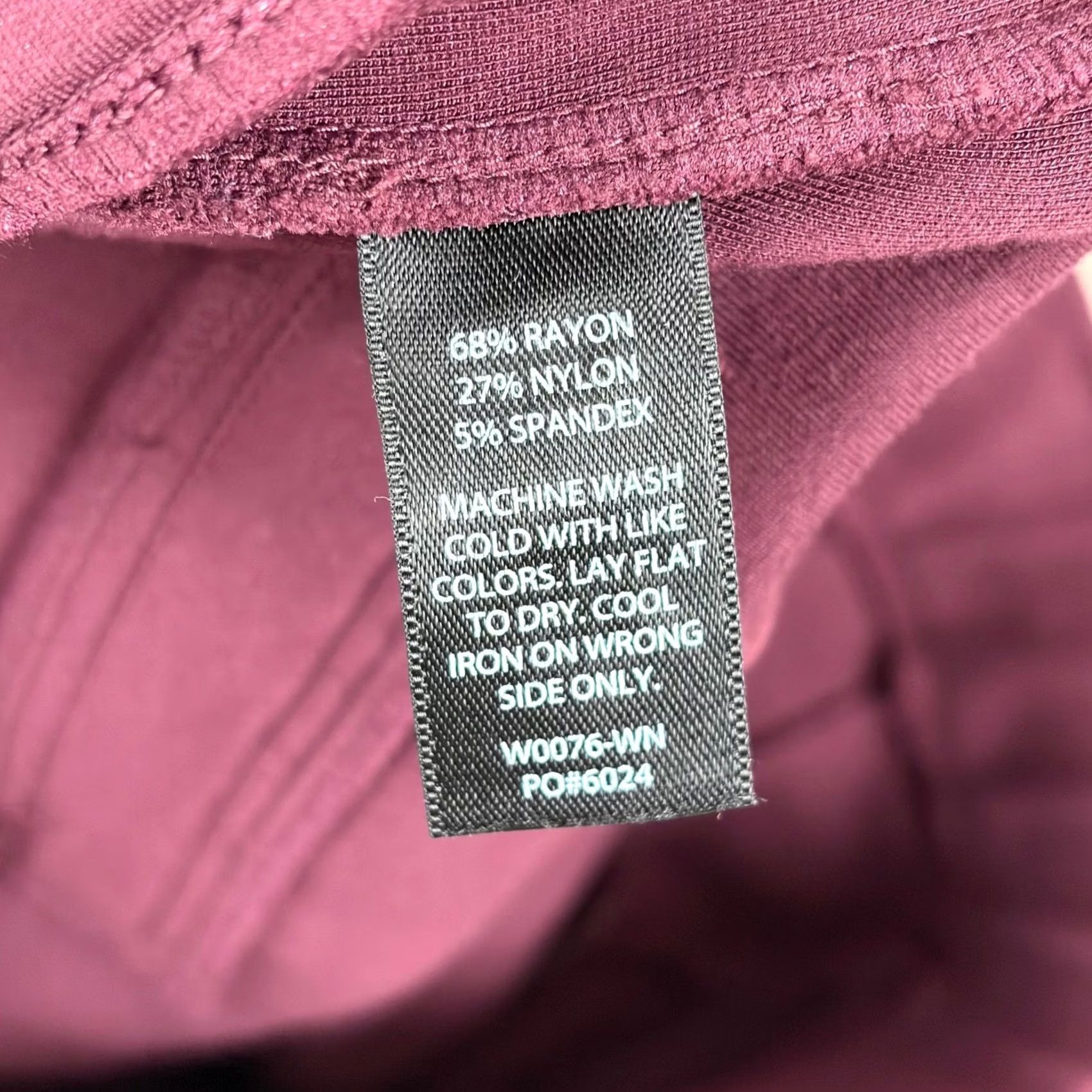 Vintage Betabrand Dress Pants Yoga Pants Burgundy Wine Straight Leg Petite Medium W0076-WN Size 32" / US 10 / IT 46 - 5 Thumbnail