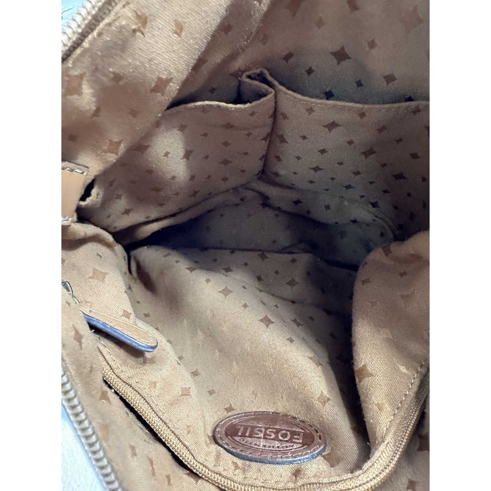 Fossil Fossil MorganTraveler Caramel PebbledLeather Bag Messenger Size ONE SIZE - 20 Thumbnail