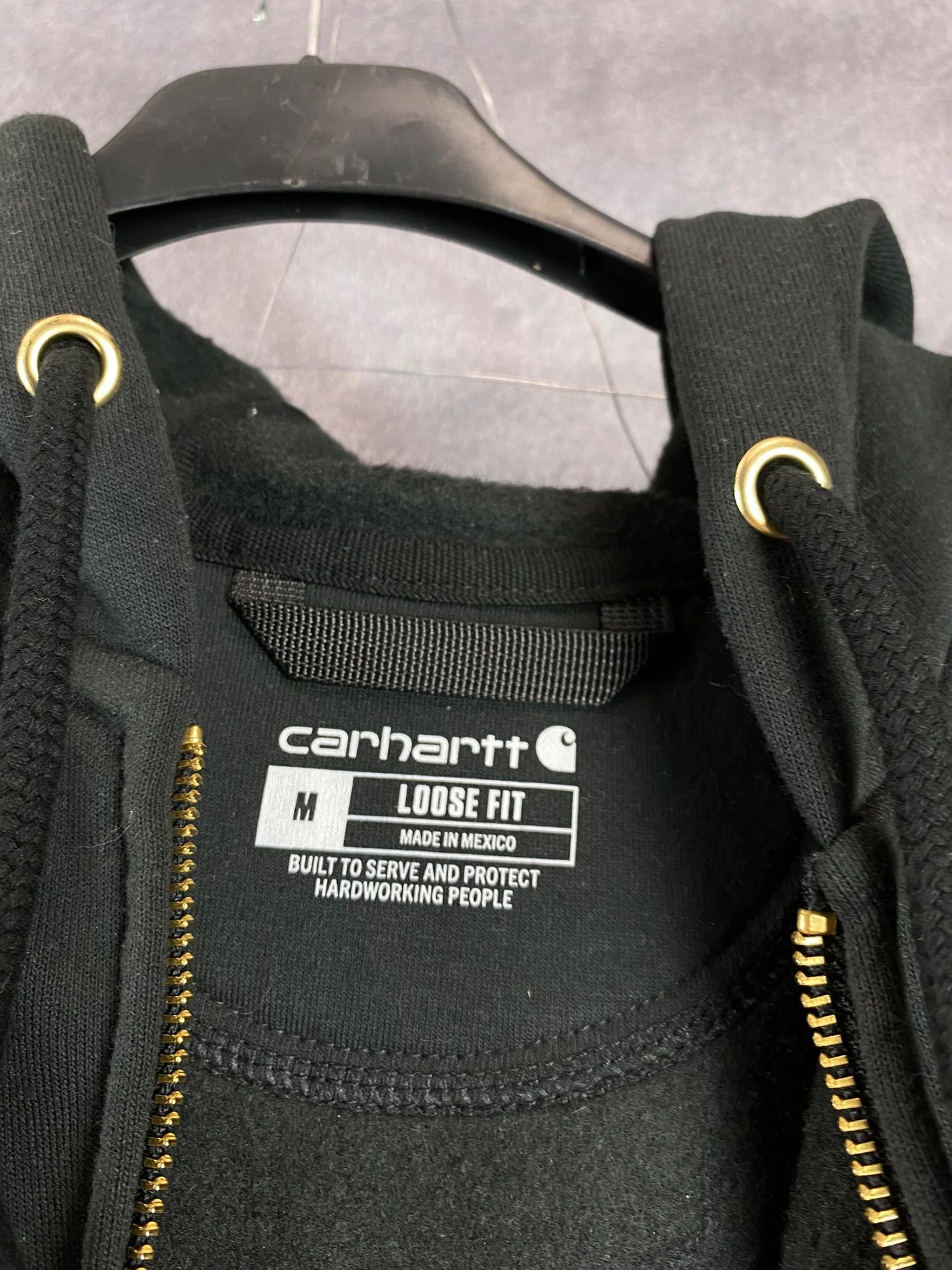 Carhartt Carhartt Y2K Zip Hoodie Logo Vintage Black M Size US M / EU 48-50 / 2 - 4 Thumbnail