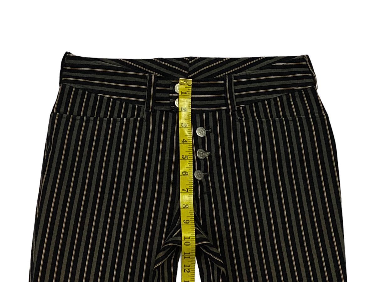 Tornado Mart Tornado Mart Flared Striped Cotton Pants Size 29" - 7 Thumbnail