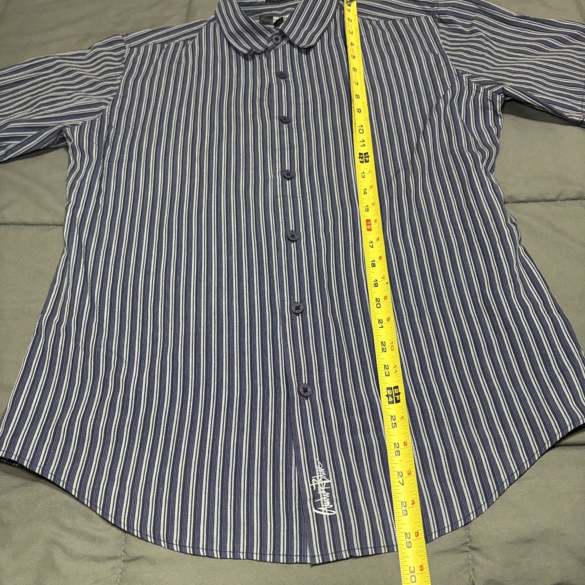 Anchor Blue Vintage Anchor Blue men’s stripped sz Large button up Y2K Size US L / EU 52-54 / 3 - 8 Thumbnail