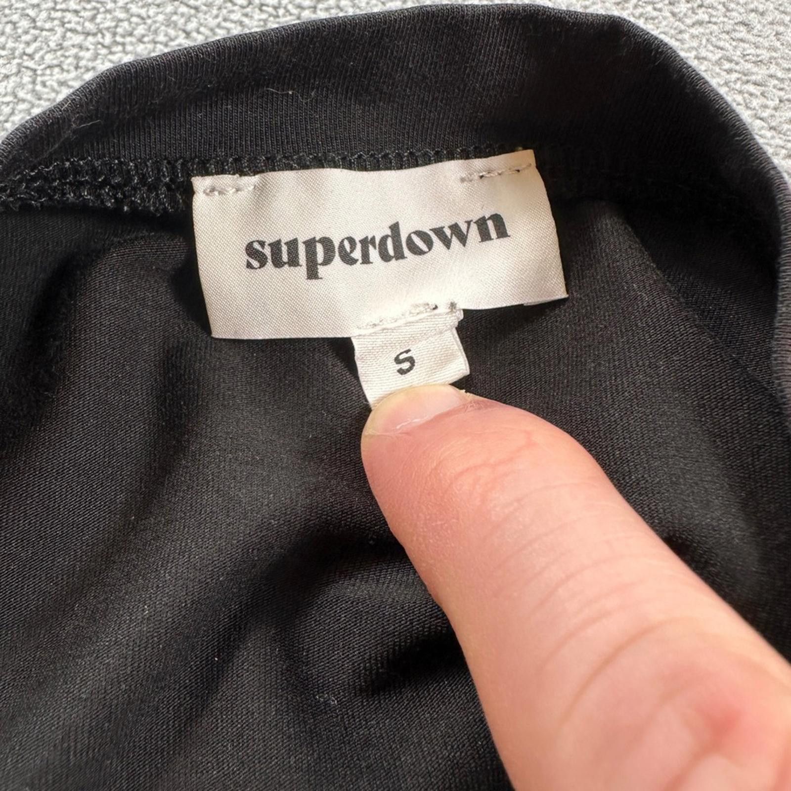 Other Superdown Mini Dress S Black Ruched Drawstring T Shirt Short Size S / US 4 / IT 40 - 4 Thumbnail