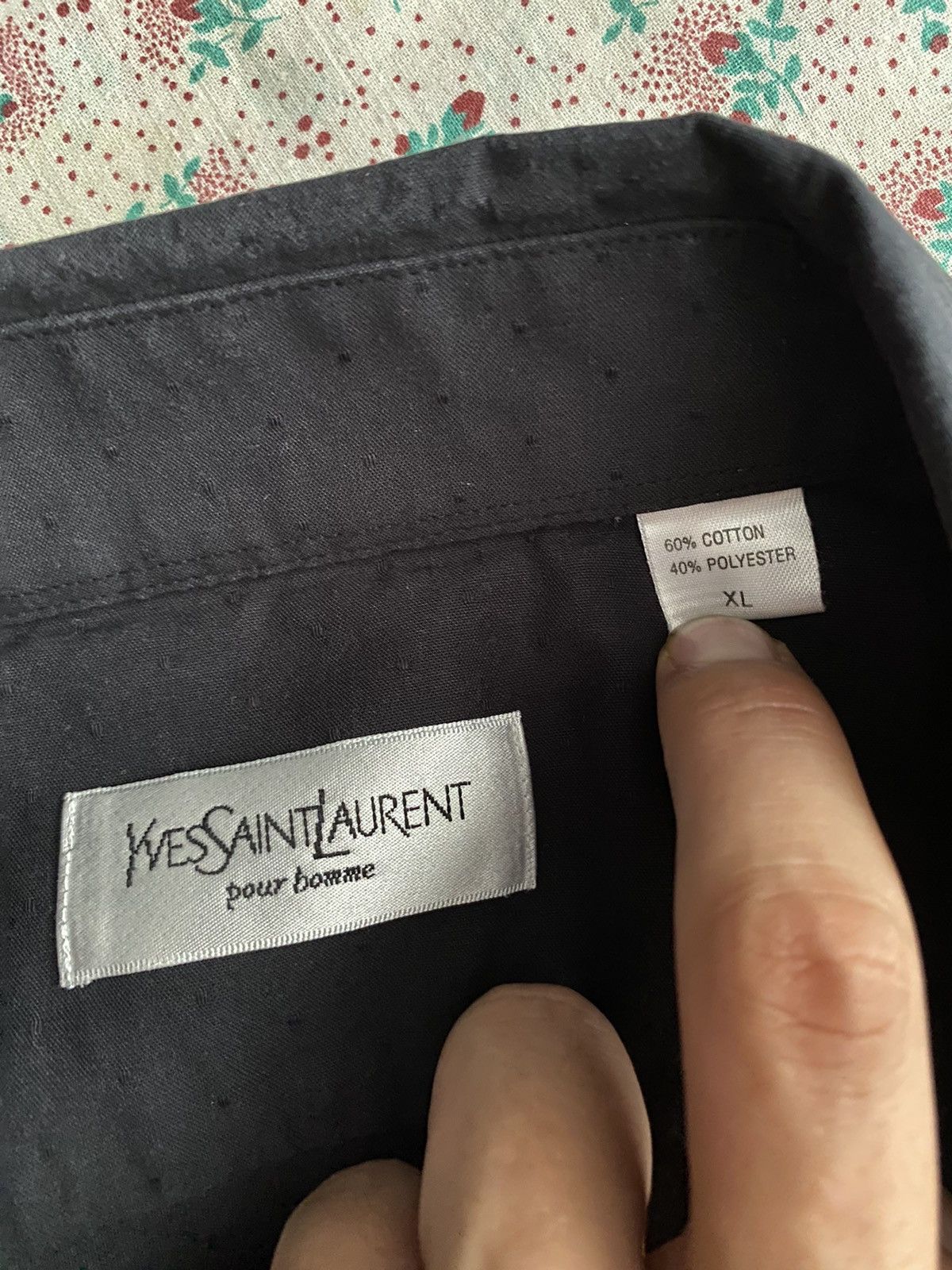 Yves Saint Laurent Black YSL Shirt Short Sleeve Button Up Collar Vintage y2k Size US XL / EU 56 / 4 - 11 Thumbnail
