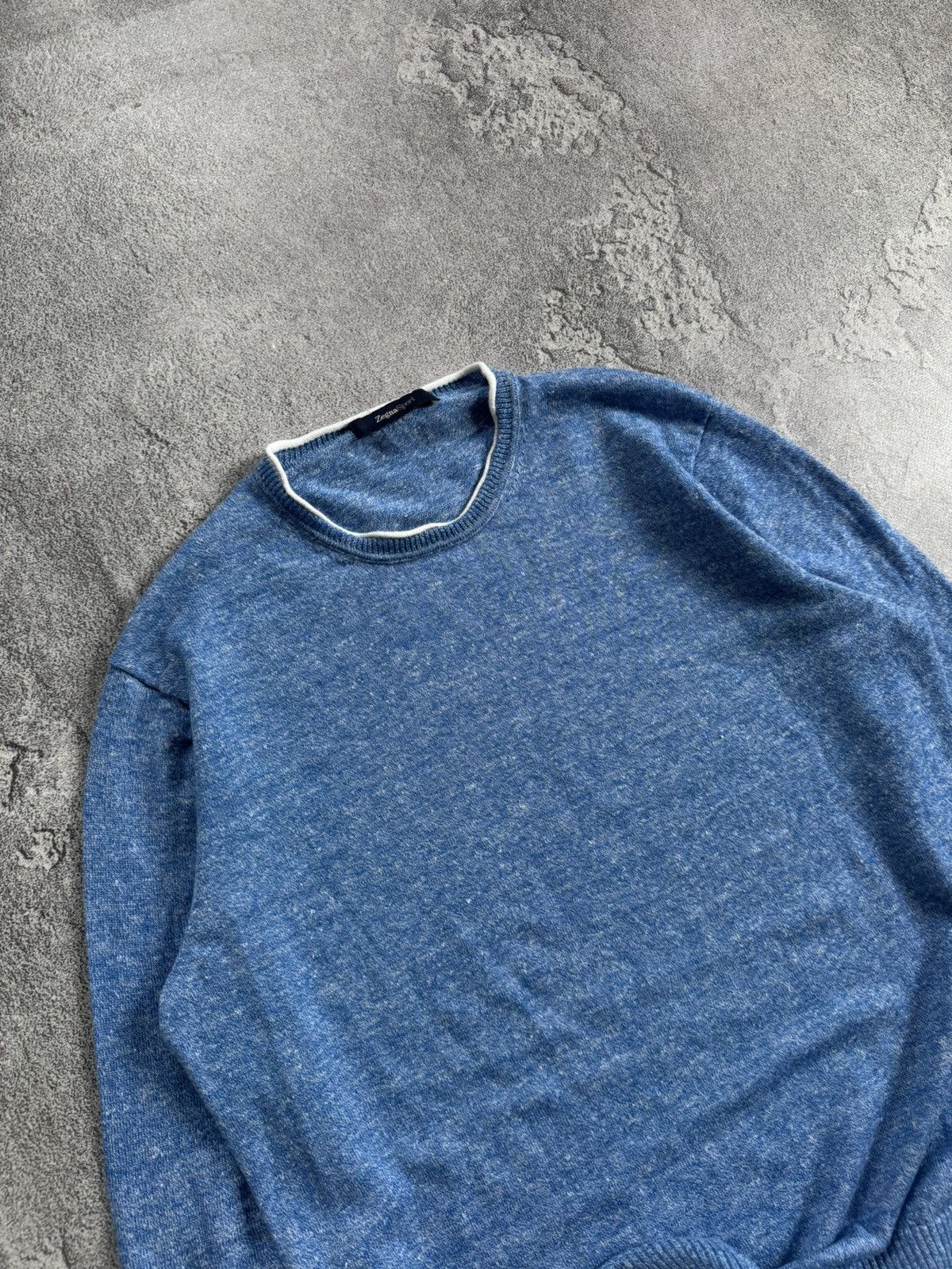 Z Zegna Zegna Sport M/size blue sweater jumper pullover long sleeve Size US M / EU 48-50 / 2 - 2 Thumbnail