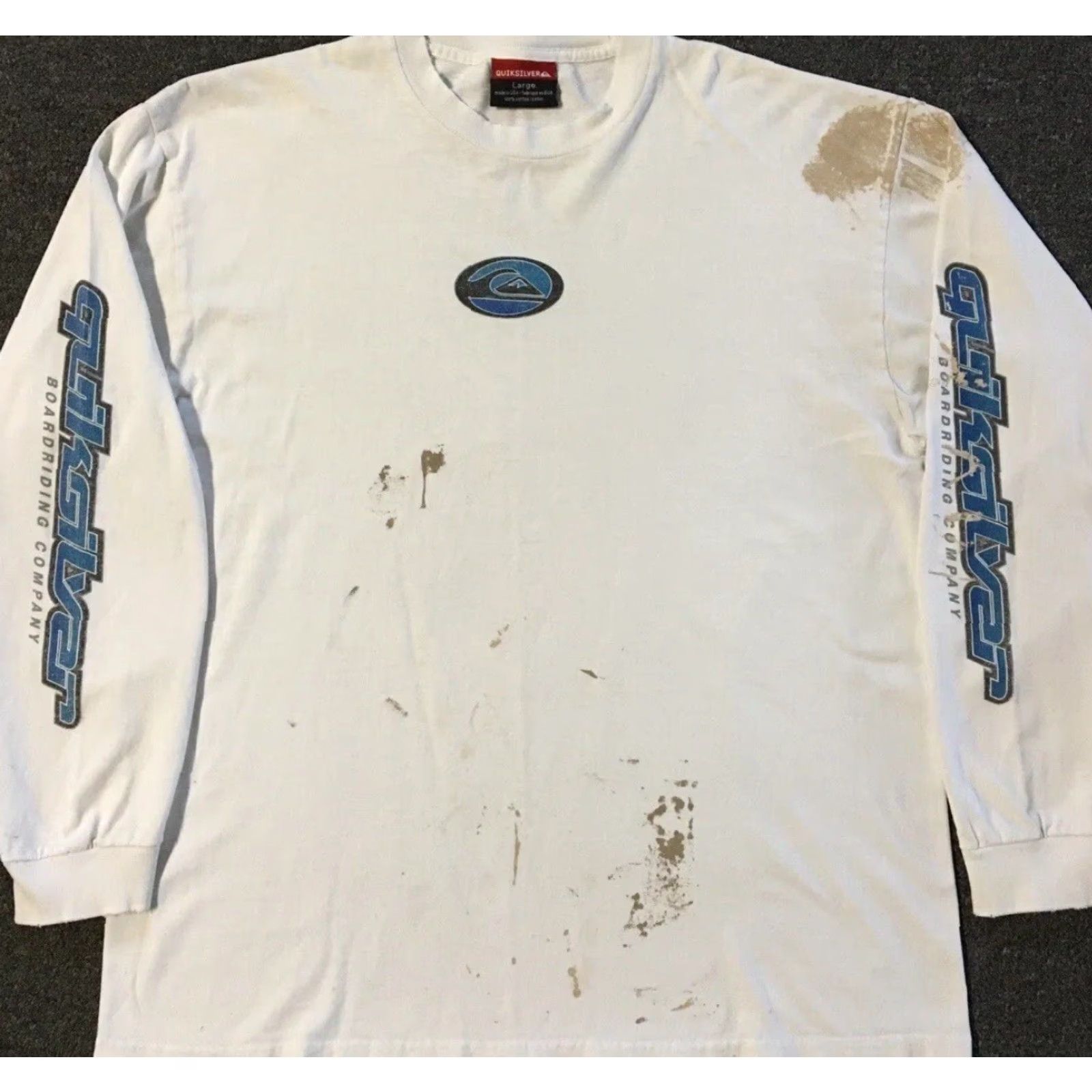 Billabong VINTAGE Quiksilver Thrashed Faded Distress Shirt L USA Surf Skate Grunge OP 90s Y2K Shirt Mens Large White Logo Beach Water Graphic Tee Distressed 90s Size US L / EU 52-54 / 3 - 2 Thumbnail
