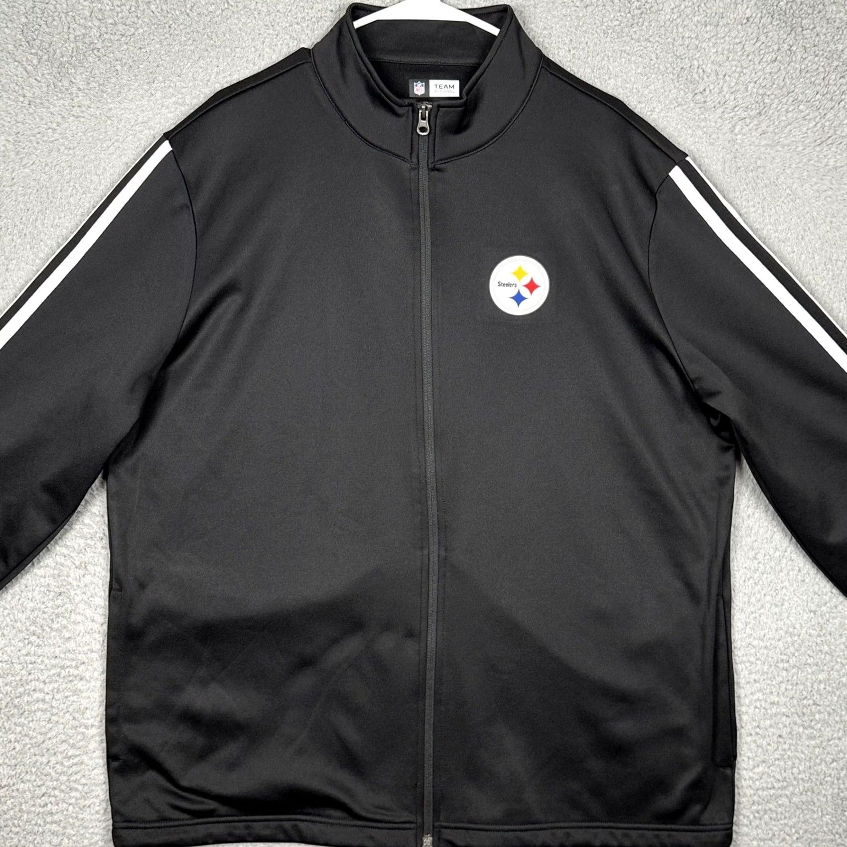 NFL Pittsburgh Steelers NFL Team Apparel Jacket Men XL Black Full Zip Track Jacket Black Steelers Team Apparel Jacket Men XL Size US XL / EU 56 / 4 - 3 Thumbnail
