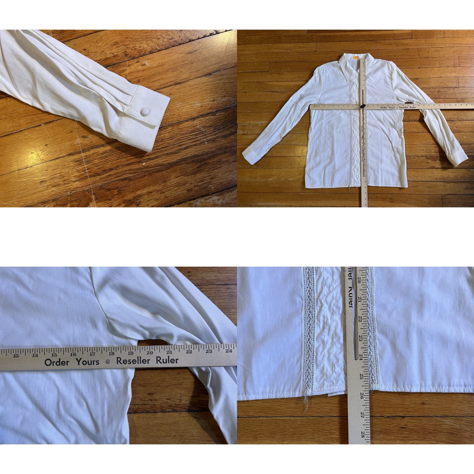 Brooks Brothers VINTAGE Brooks Brothers Shirt Women’s 10 White Button-Up Pintucked Decorative Placket Casual Modern Classic Womens Size L / US 10 / IT 46 - 8 Thumbnail