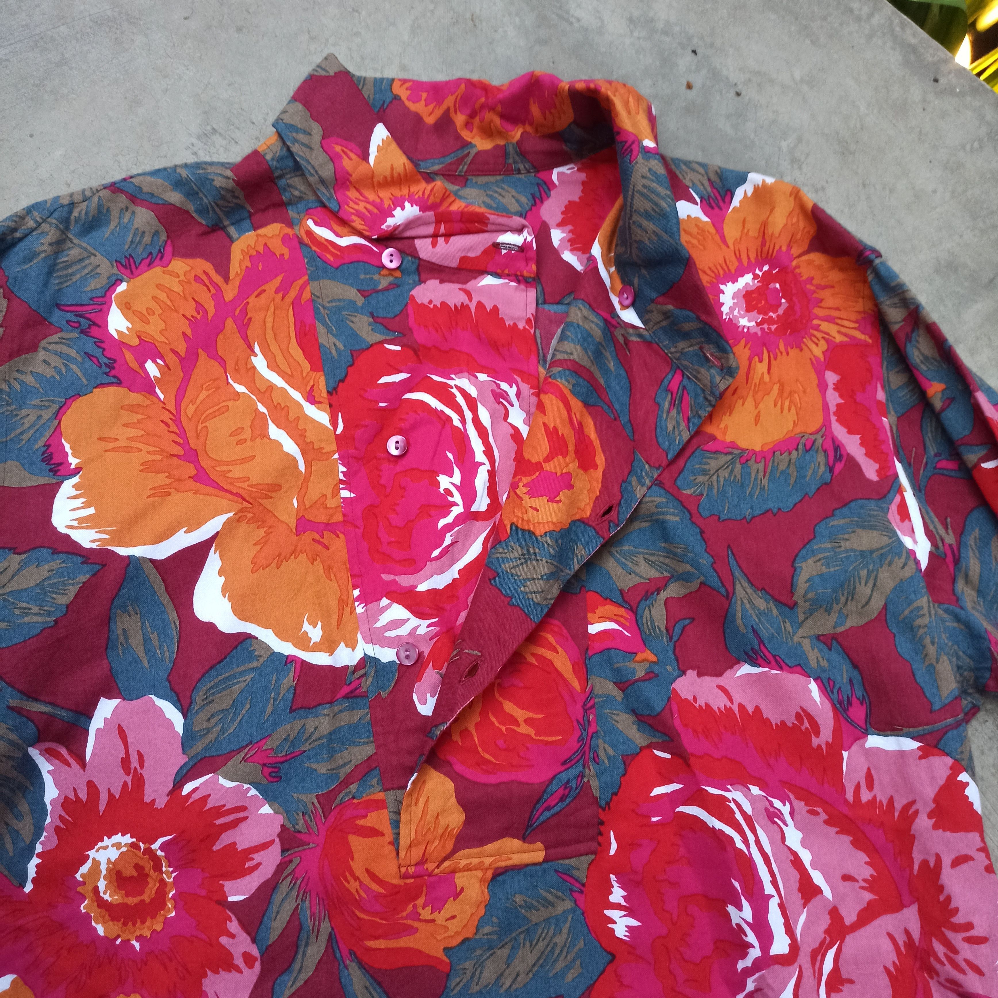 Kenzo Rayon Floral Fullover Shirt Kenzo Size US L / EU 52-54 / 3 - 3 Thumbnail