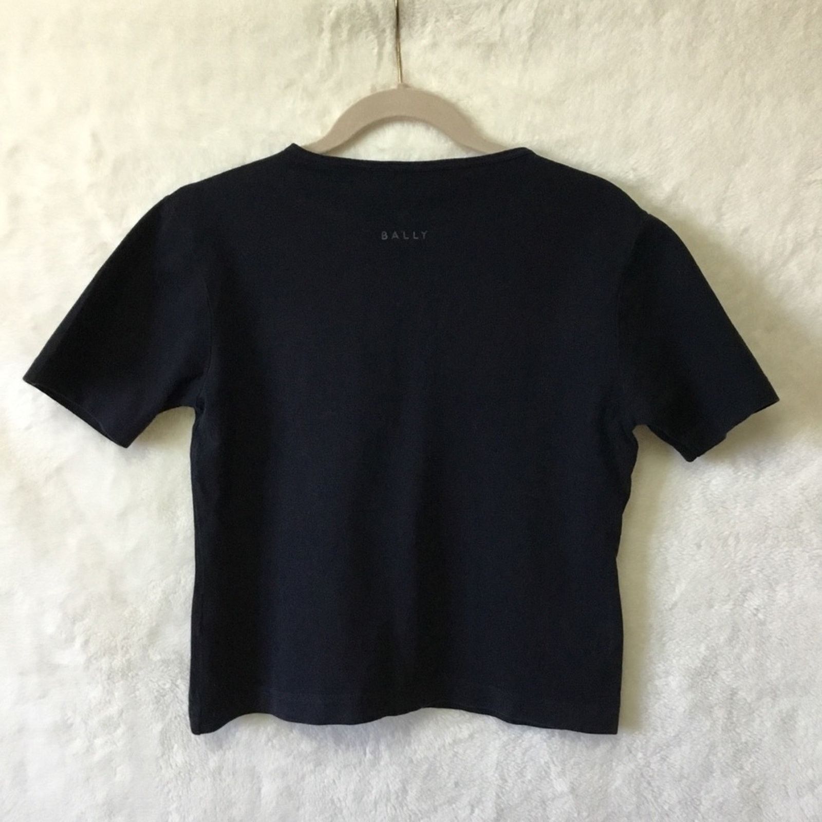 Bally Bally Black Cotton Short Sleeve Graphic Top Size S / US 4 / IT 40 - 4 Thumbnail