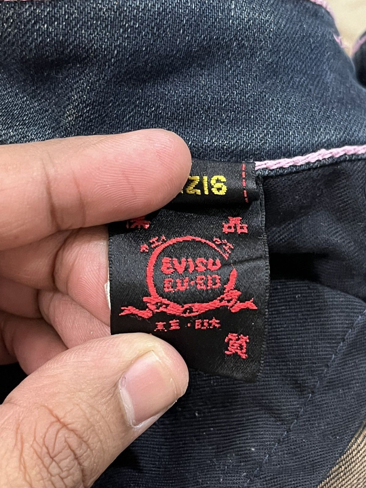 Evisu × Vintage Vintage Evisu EU.ED Distressed Mudwash Denim Size US 31 - 11 Thumbnail