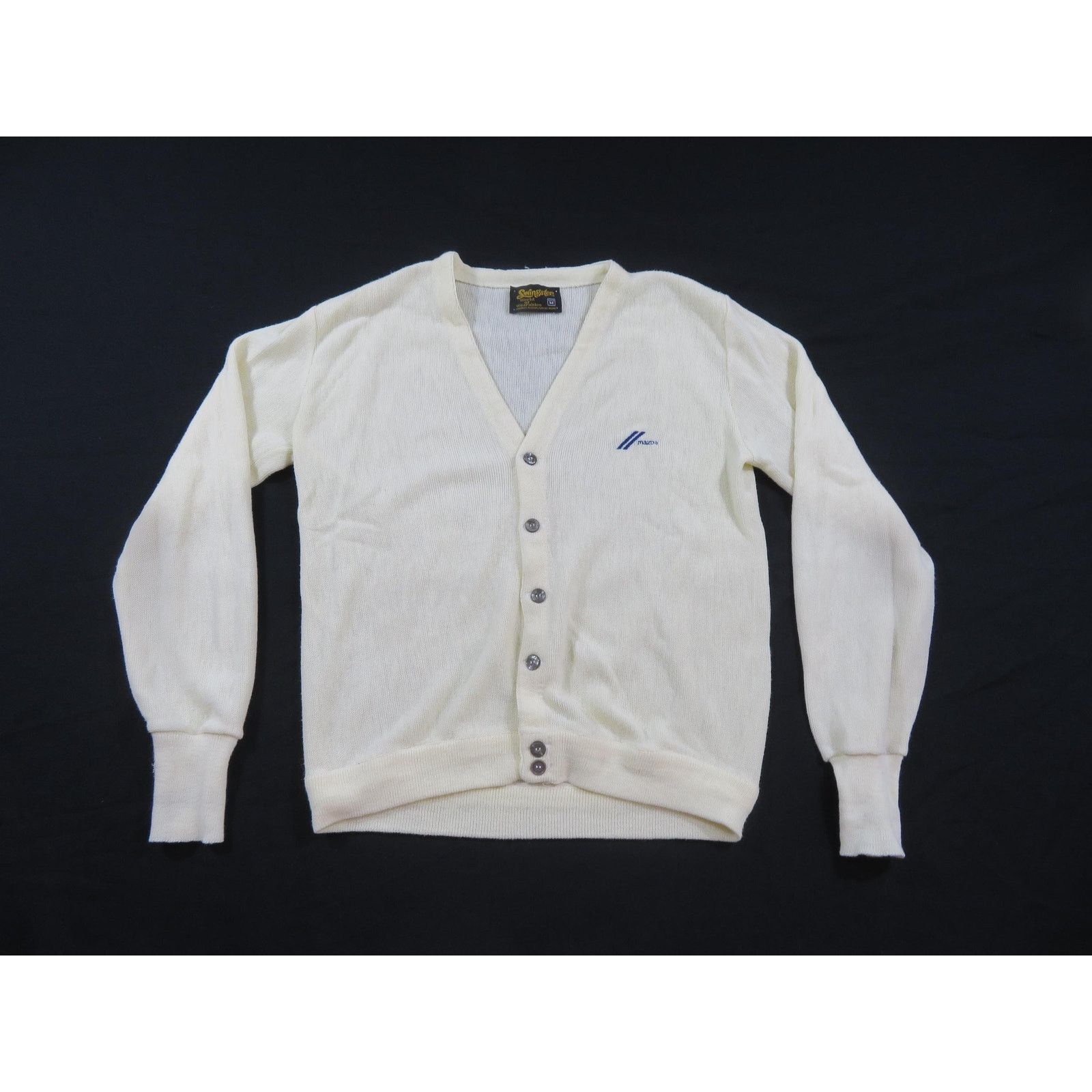 Swingster Mazda Swingster Sweater Knit Beige Cardigan Sz M 70s/80s Size US M / EU 48-50 / 2 - 1 Thumbnail