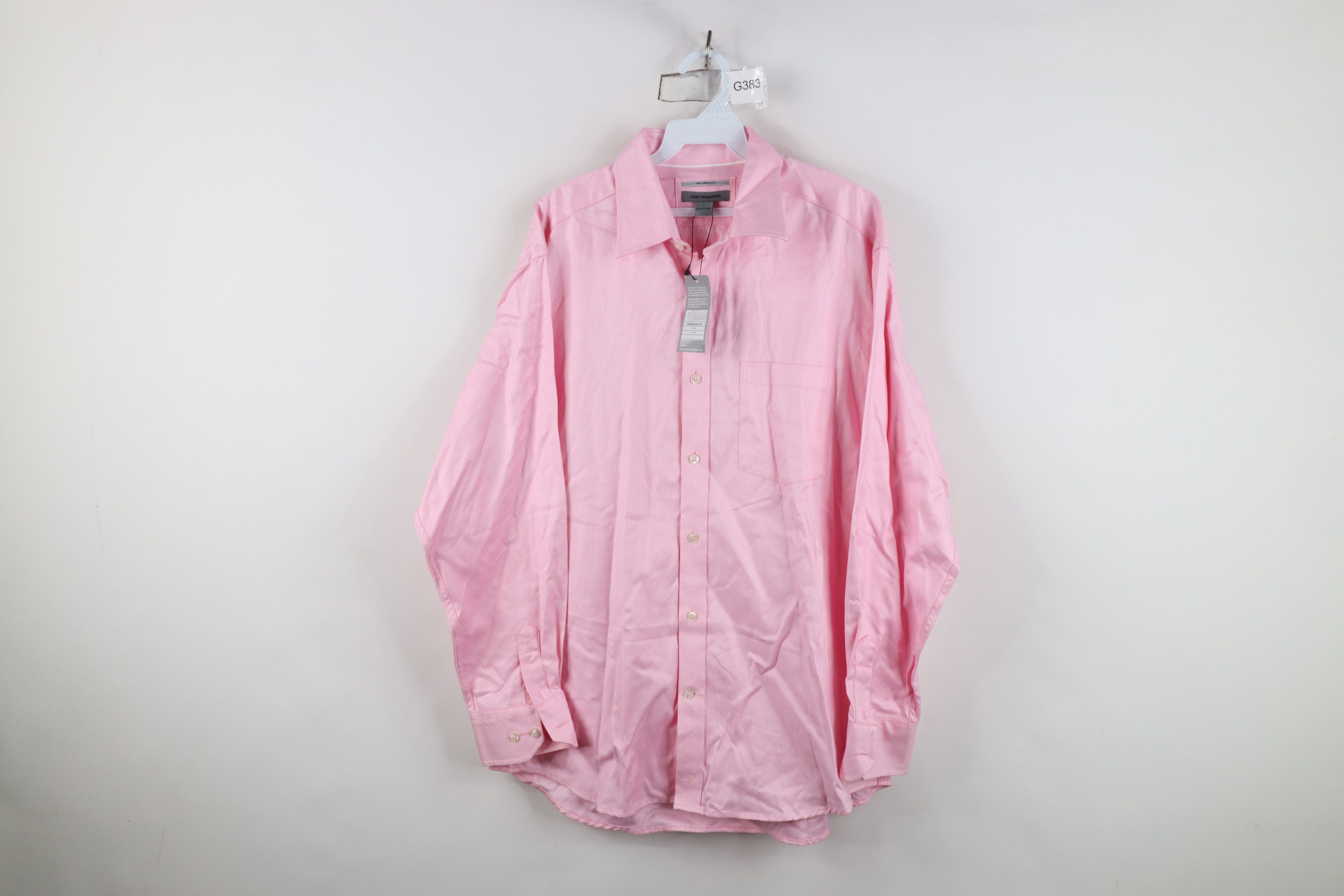 Johnston & Murphy New Johnston & Murphy Fit Herringbone Collared Button Shirt Size US L / EU 52-54 / 3 - 1 Thumbnail