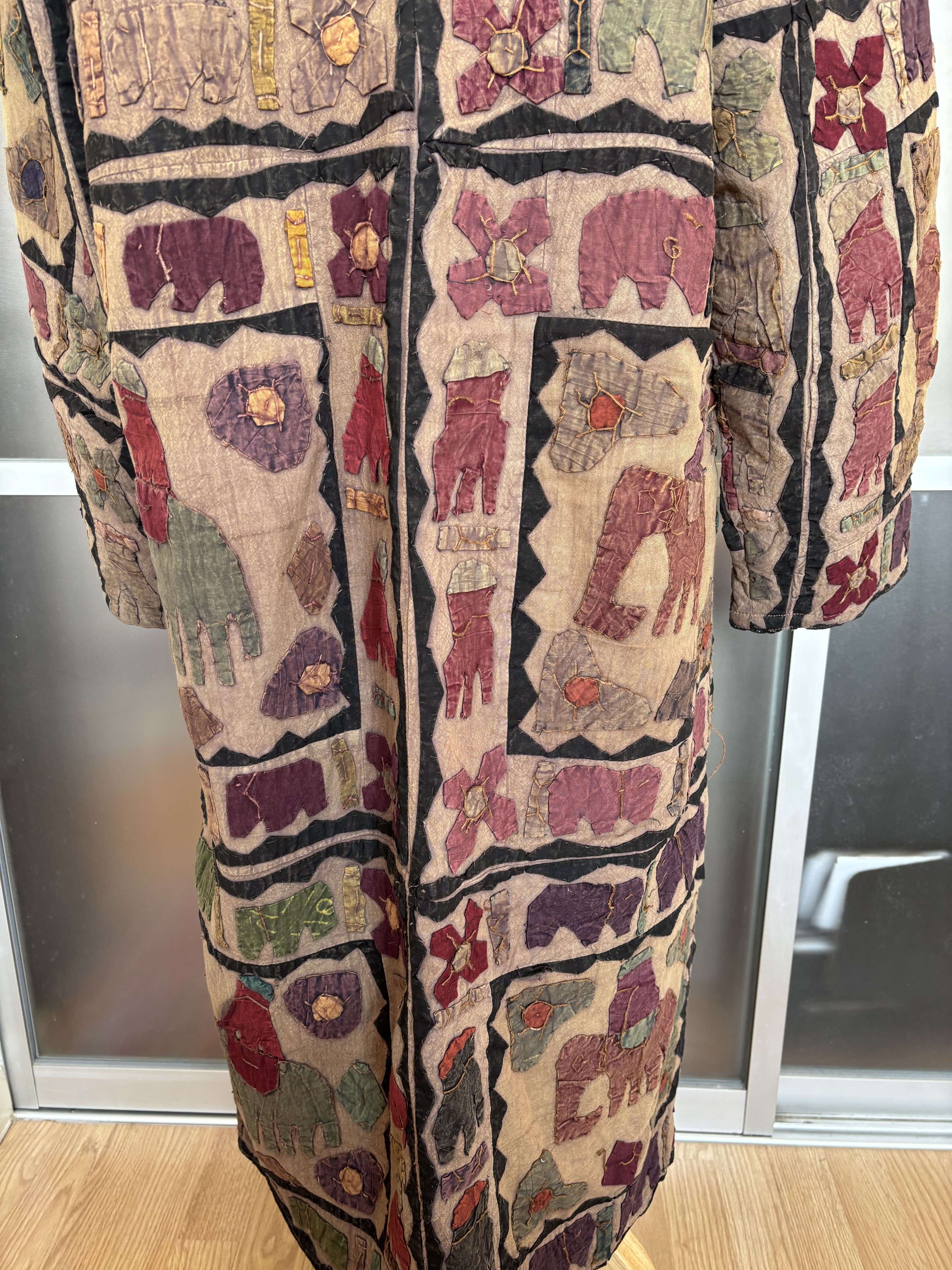 Handmade Vintage Indian Patchwork Handmade Long Winter Women Dress Size S / US 4 / IT 40 - 11 Thumbnail