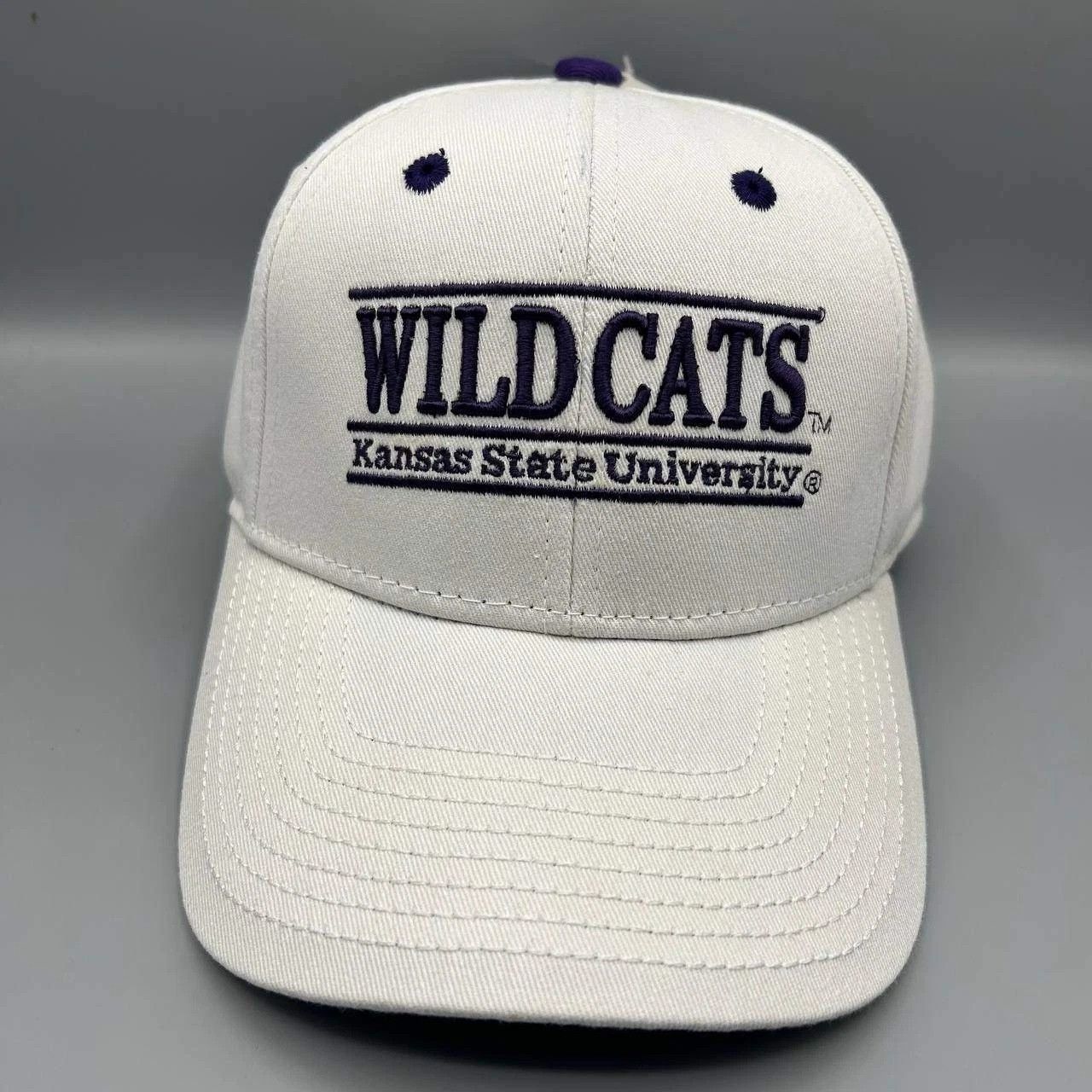 The Game Vintage Kansas State Wildcats Hat Men White NCAA Snap Back Size ONE SIZE - 1 Thumbnail