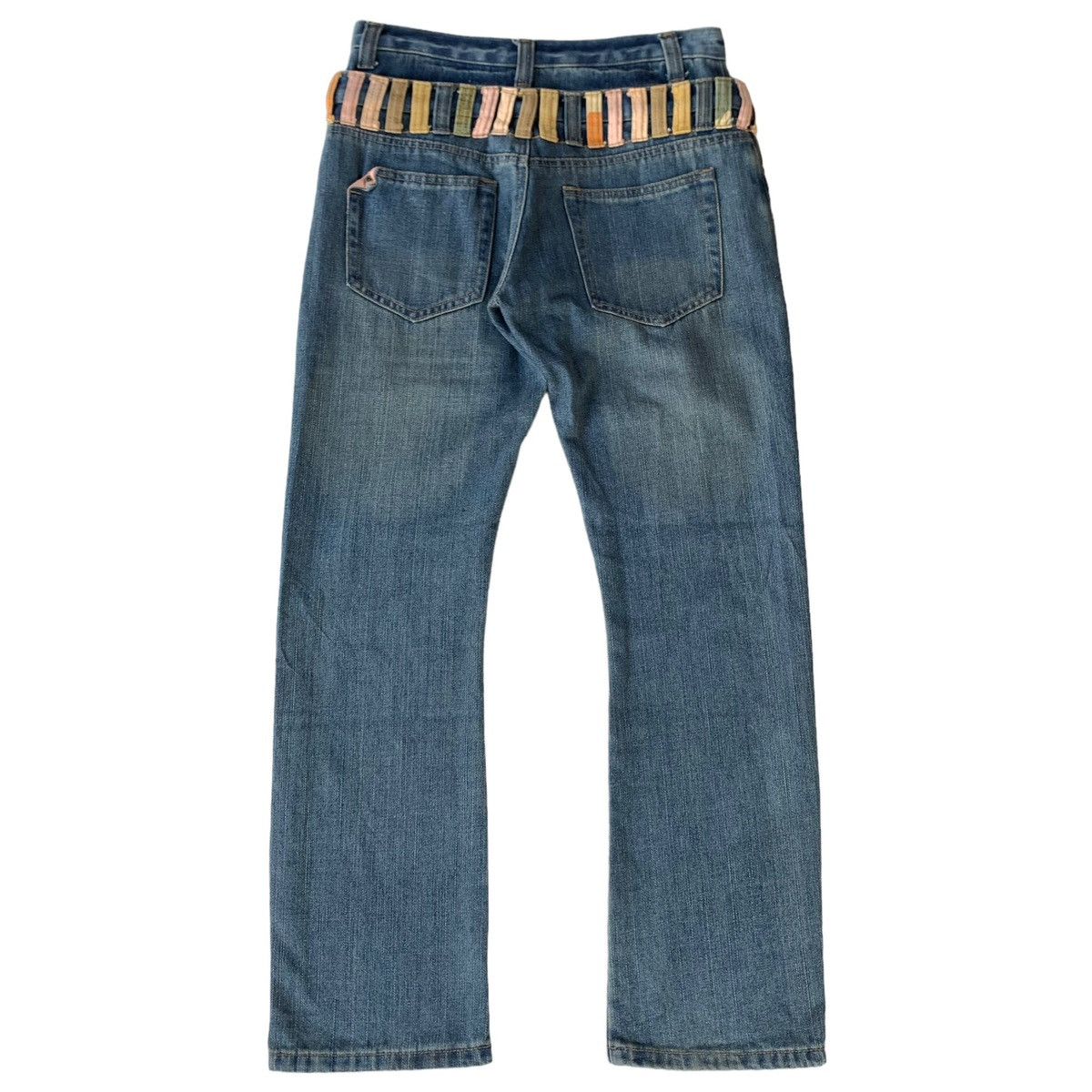 Japanese Brand 2000s Japanese Brand Browny Double Waist distressed Jeans Size US 31 - 1 Thumbnail