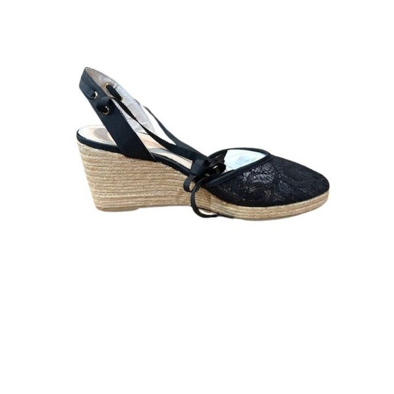Adrianna Papell Adrianna Papell “Pamela” Black Espadrille Sandals Size US 8 / IT 38 - 8 Thumbnail