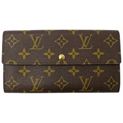 LOUIS VUITTON Authentic Women's Amplant Mini Wallet Trifold Leather Zoe  Navy Red