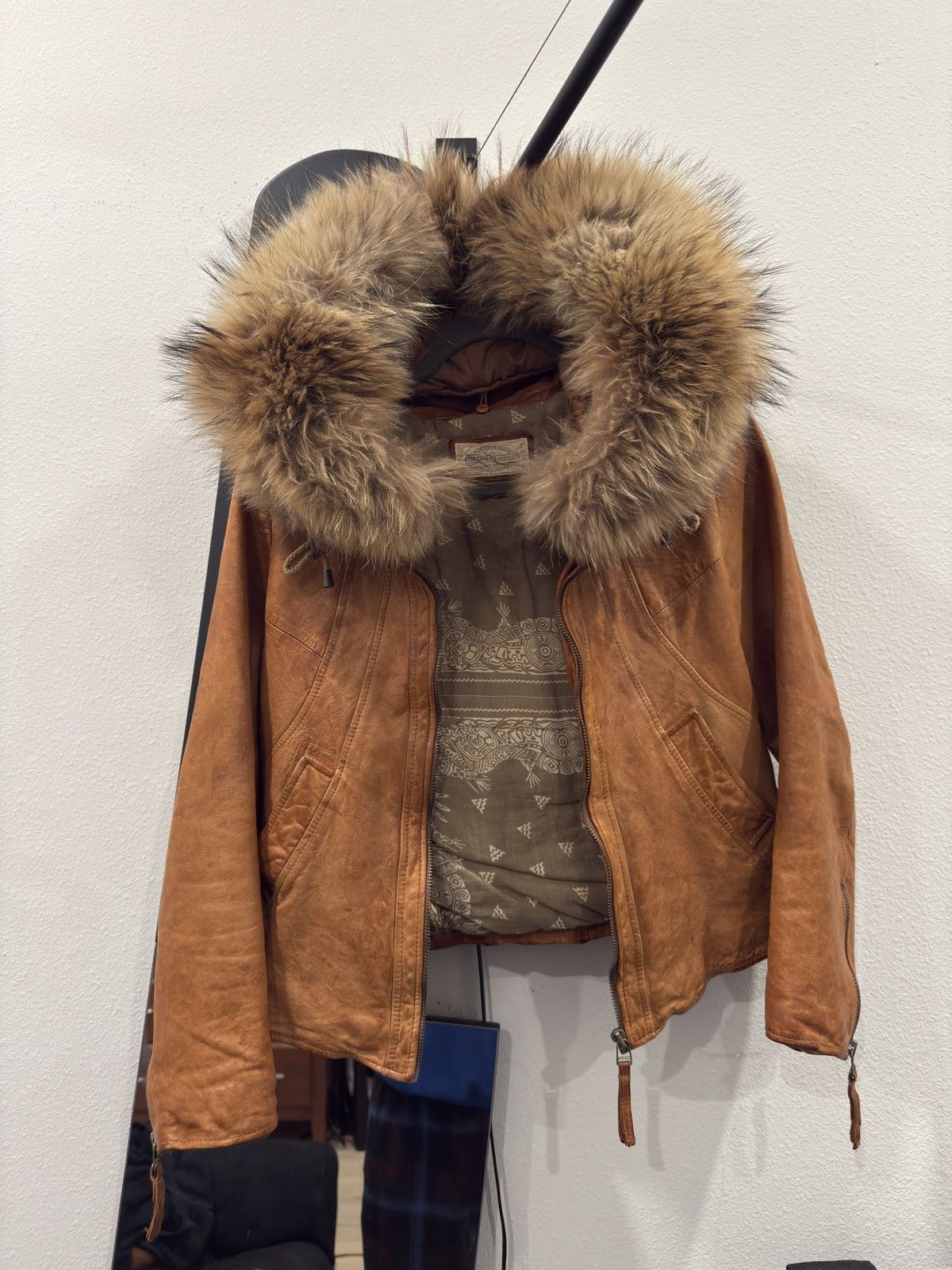 GOA 2000s GOA Racoon fur cropped leather jacket Size US XS / EU 42 / 0 - 2 Thumbnail