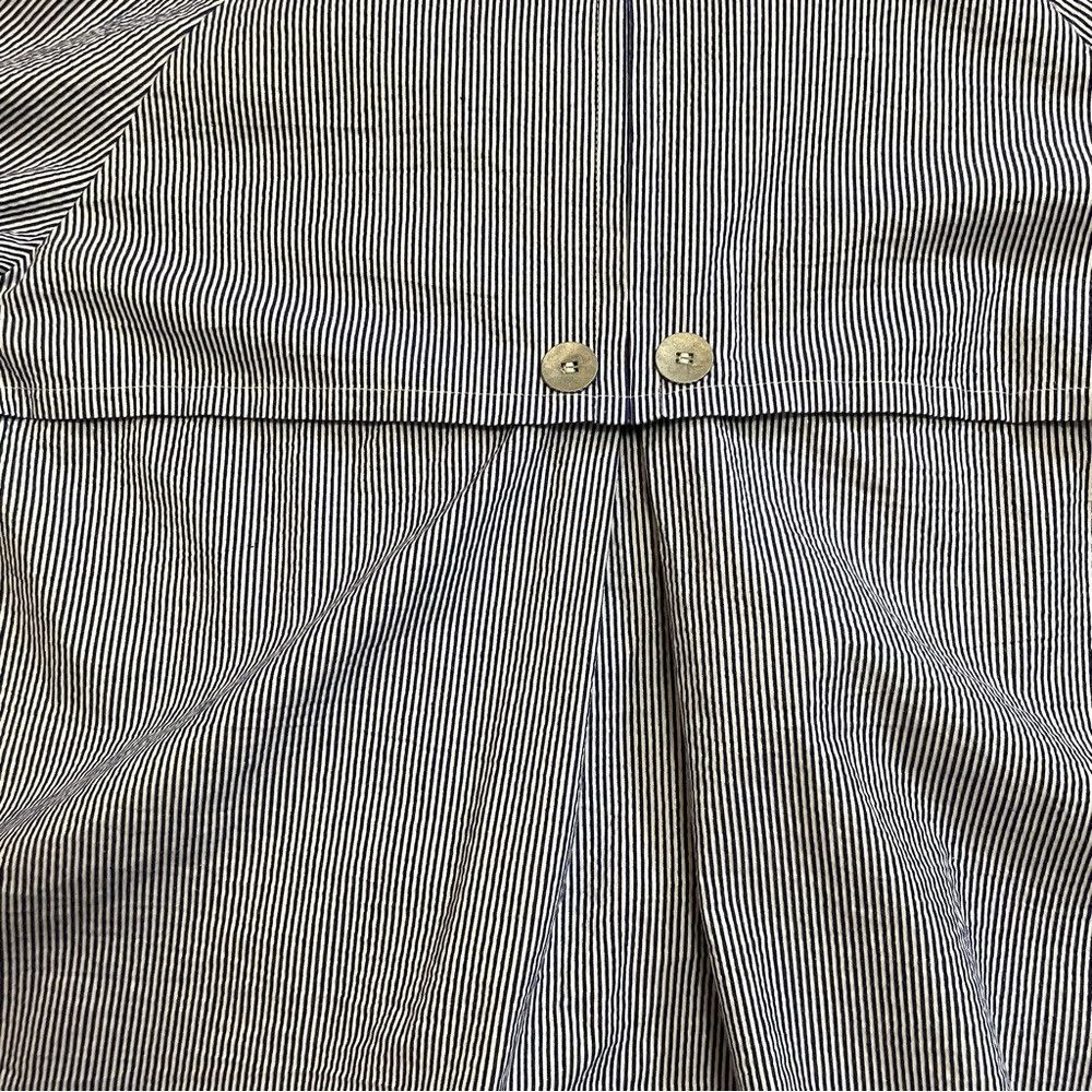 AMI AMI Cotton 3/4 Sleeve Striped Jacket Duster Size 2X Size XXL / US 16-18 / IT 52-54 - 7 Thumbnail