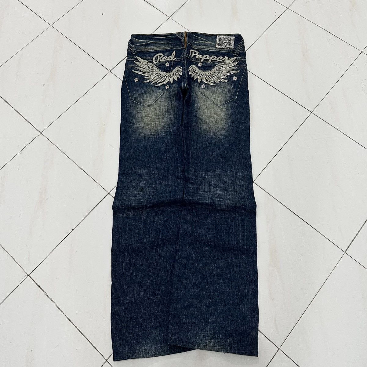 Japanese Brand Red Pepper Gold Label Bootcut Jeans - Wing Embroidery Size 32" / US 10 / IT 46 - 1 Thumbnail