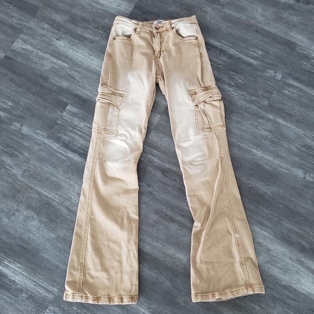 Designer Nude Distressed Tiger Mist Cargo Jean Size 26" / US 2 / IT 38 - 1 Thumbnail