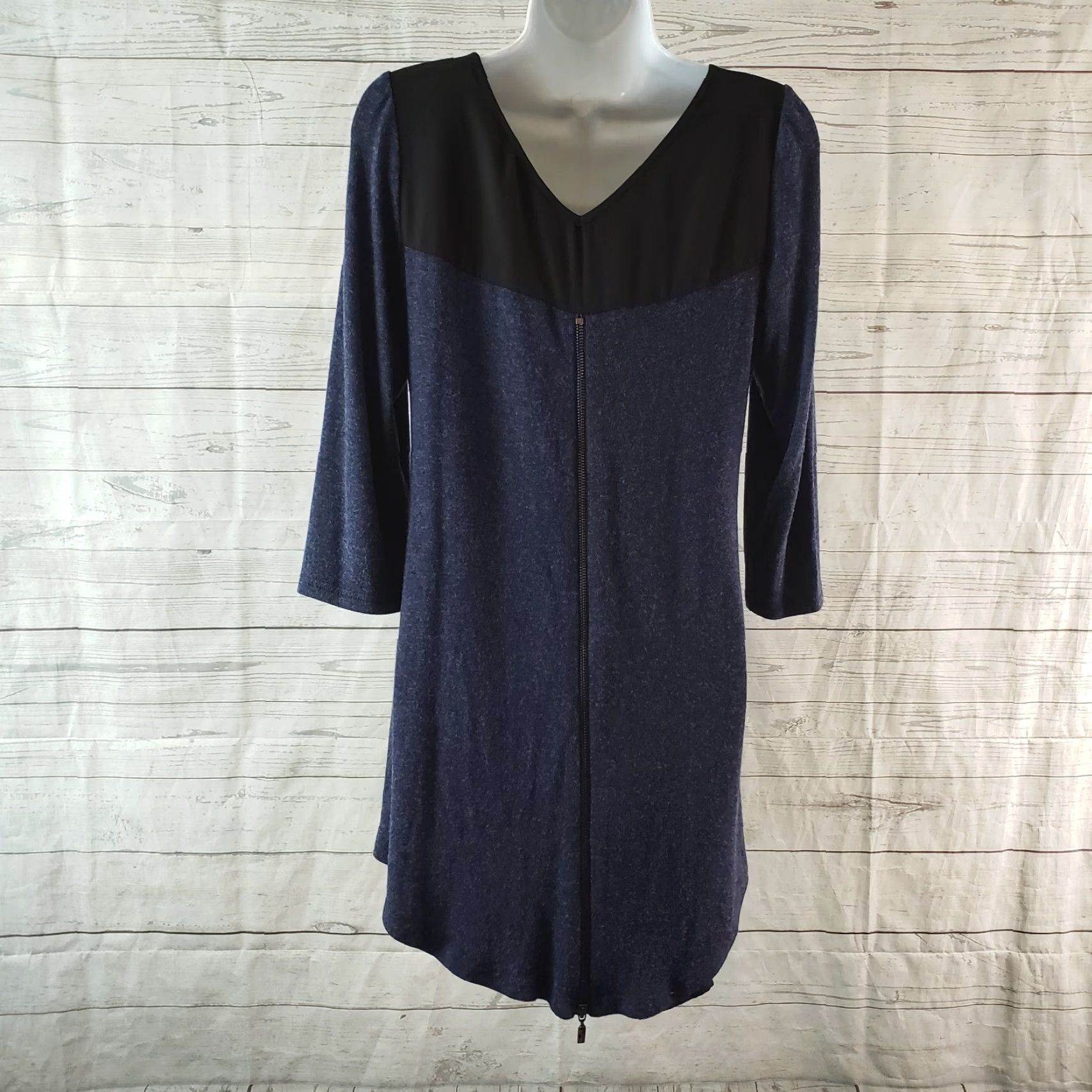 Joseph Ribkoff Joseph Ribkoff Women Tunic Top Blue 3/4 Sleeve Zip Back Size 4 Blouse Dressy Womens Size S / US 4 / IT 40 - 4 Thumbnail
