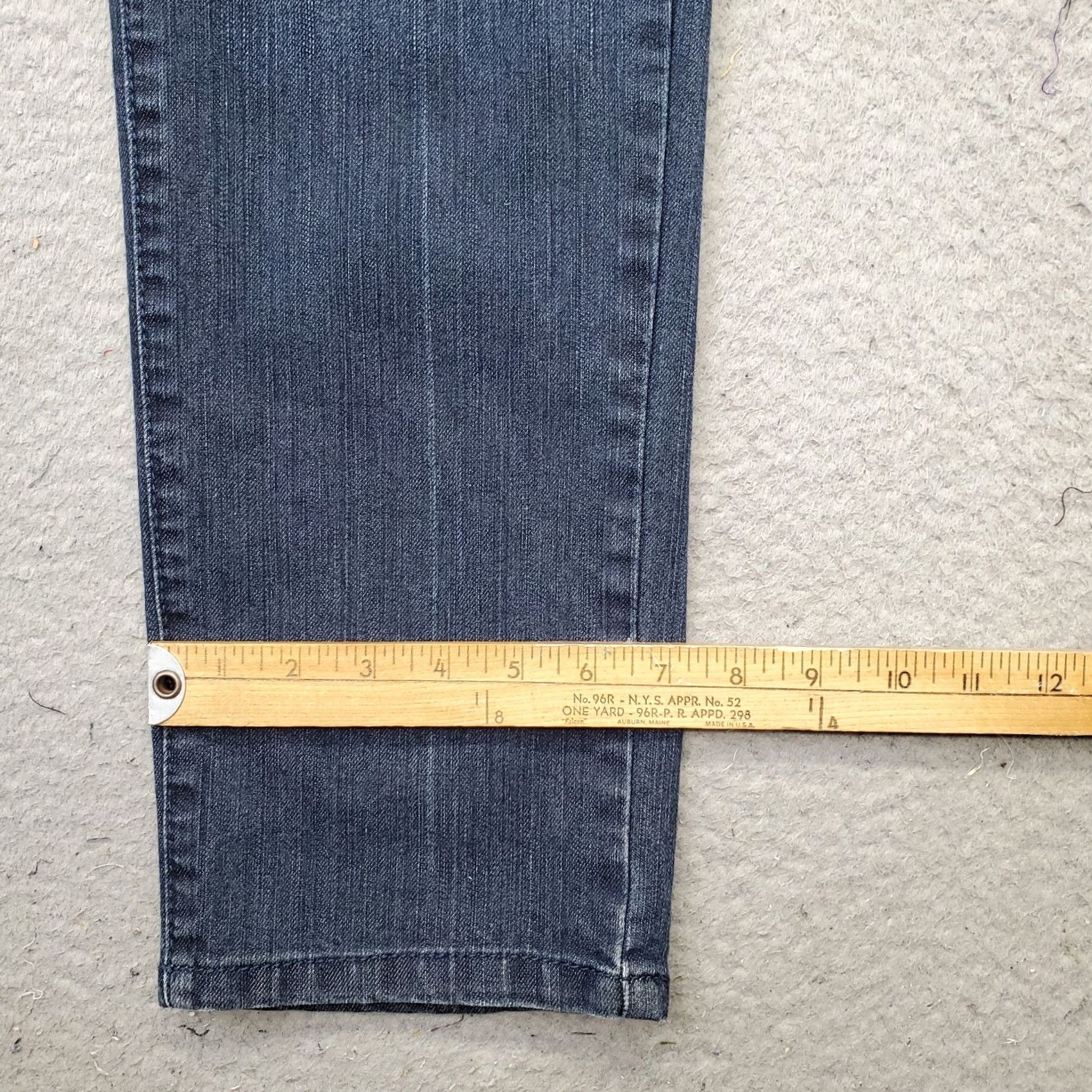 Denime Jeanstar Jeans Womens 8 Blue Denim Straight Stretch Comfort 5-Pocket Vintage No Boho Whiskered Size 30" / US 8 / IT 44 - 5 Thumbnail