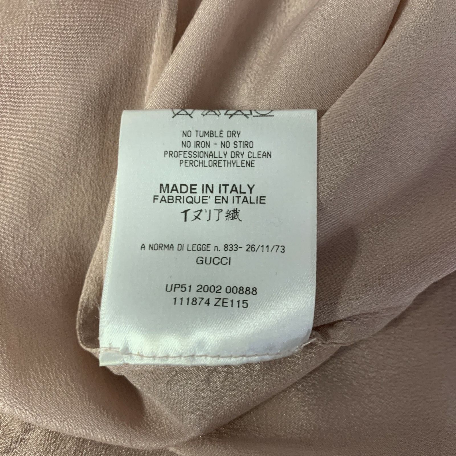 Gucci GUCCI Size M Taupe Silk Blouse Size M / US 6-8 / IT 42-44 - 7 Thumbnail