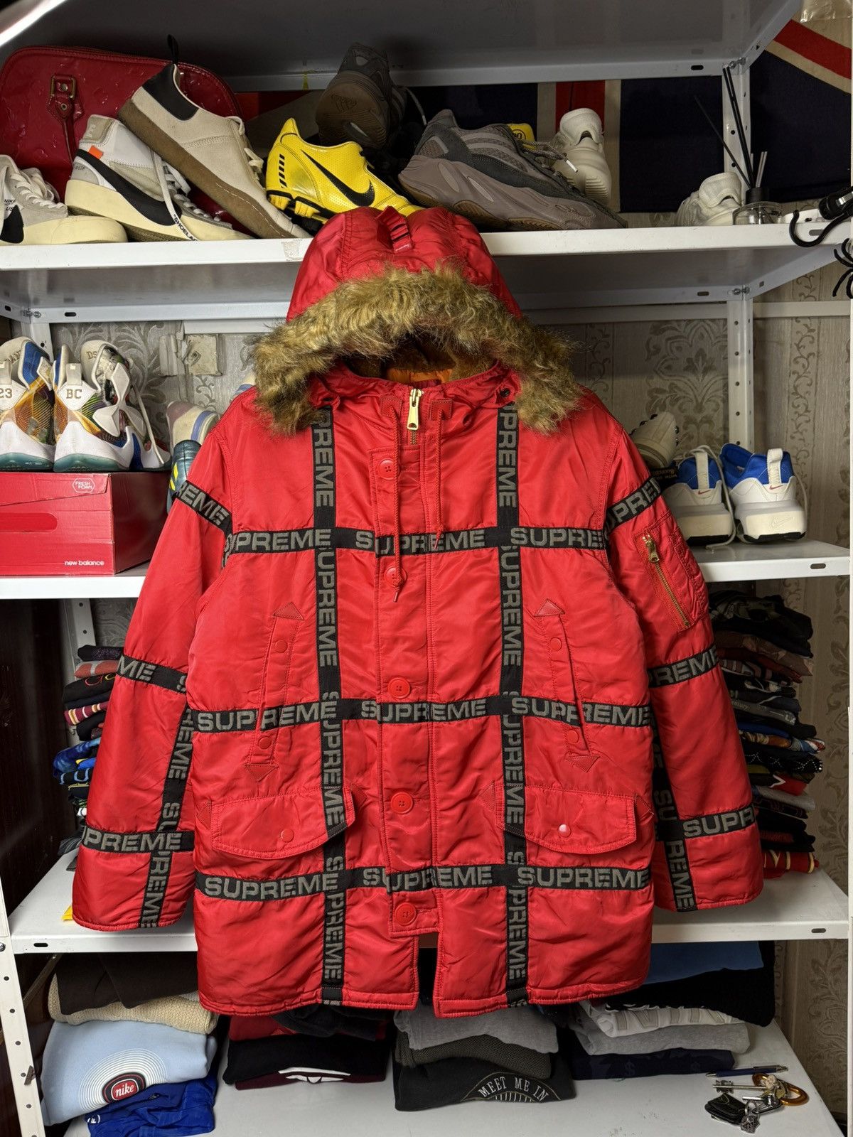 Supreme Supreme FW 13 Field Parka Jacket Urban Camo (Red Camo