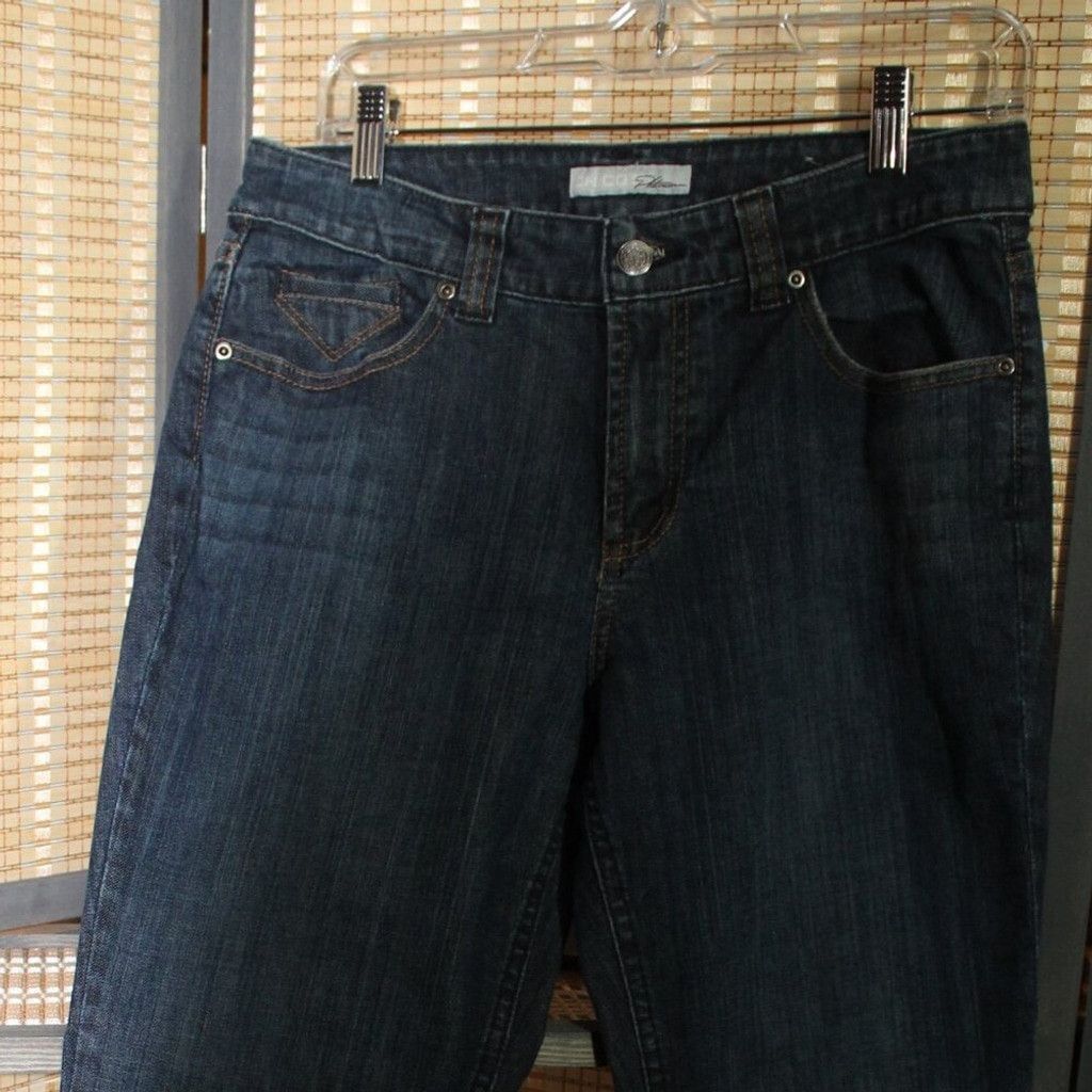 Chicos Chico's Platinum 0.5 Reg Boot Cut Jeans Size 27" / US 4 / IT 40 - 5 Thumbnail