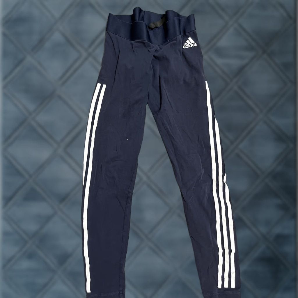 Adidas Adidas Leggings Women Small Navy Blue Activewear 32in Inseam S87551 Compression Pants USA Size S Womens Size 28" / US 6 / IT 42 - 1 Thumbnail