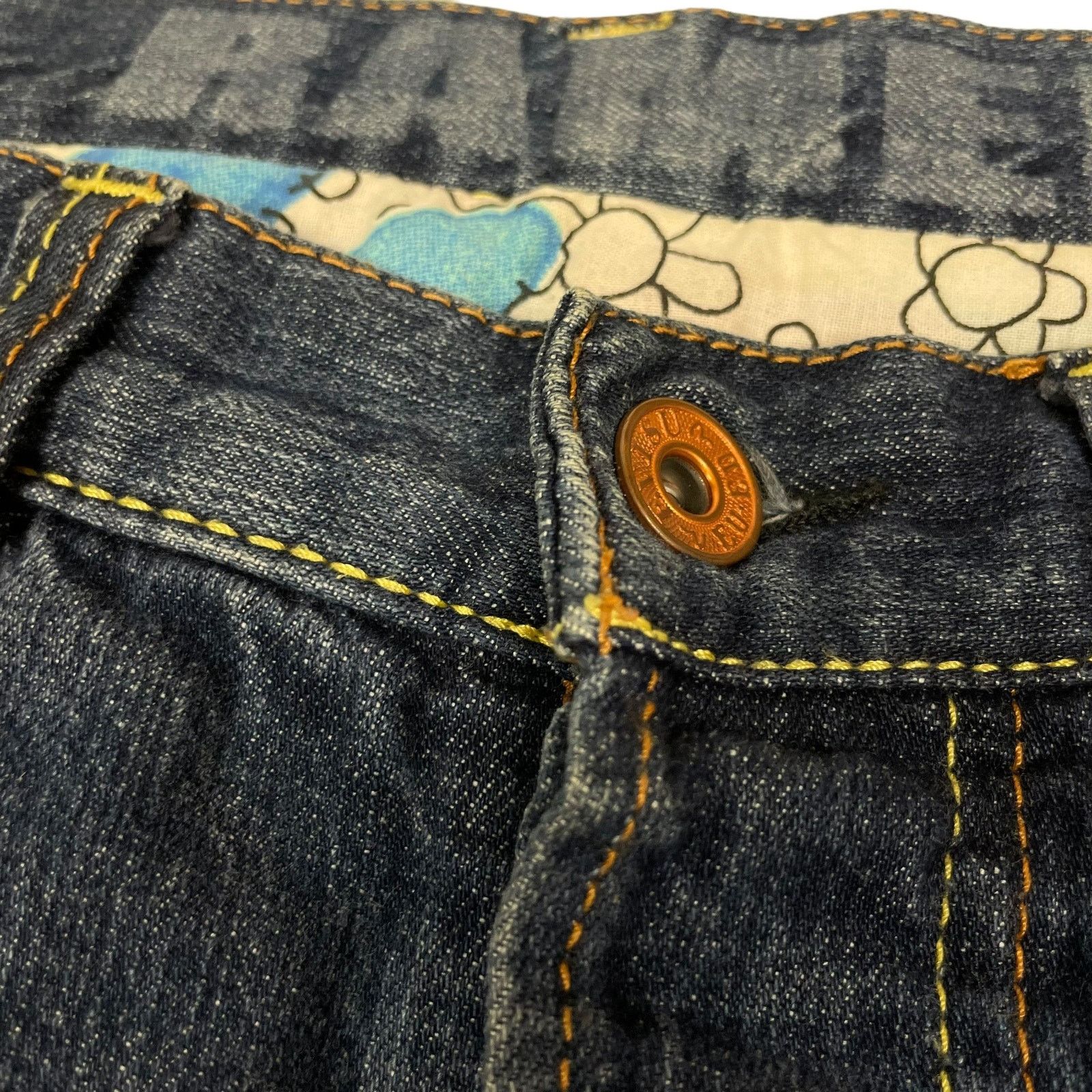 Evisu Evisu Women's Blue Cotton Denim Low Rise Boyfriend Short 31 Size 31" - 3 Thumbnail