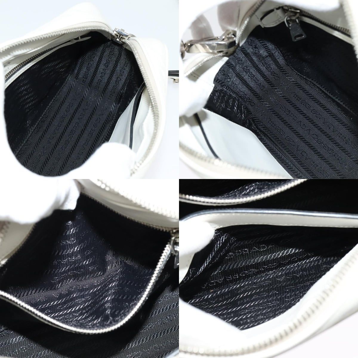 Prada PRADA Shoulder Bag Leather White Silver Size ONE SIZE - 12 Thumbnail