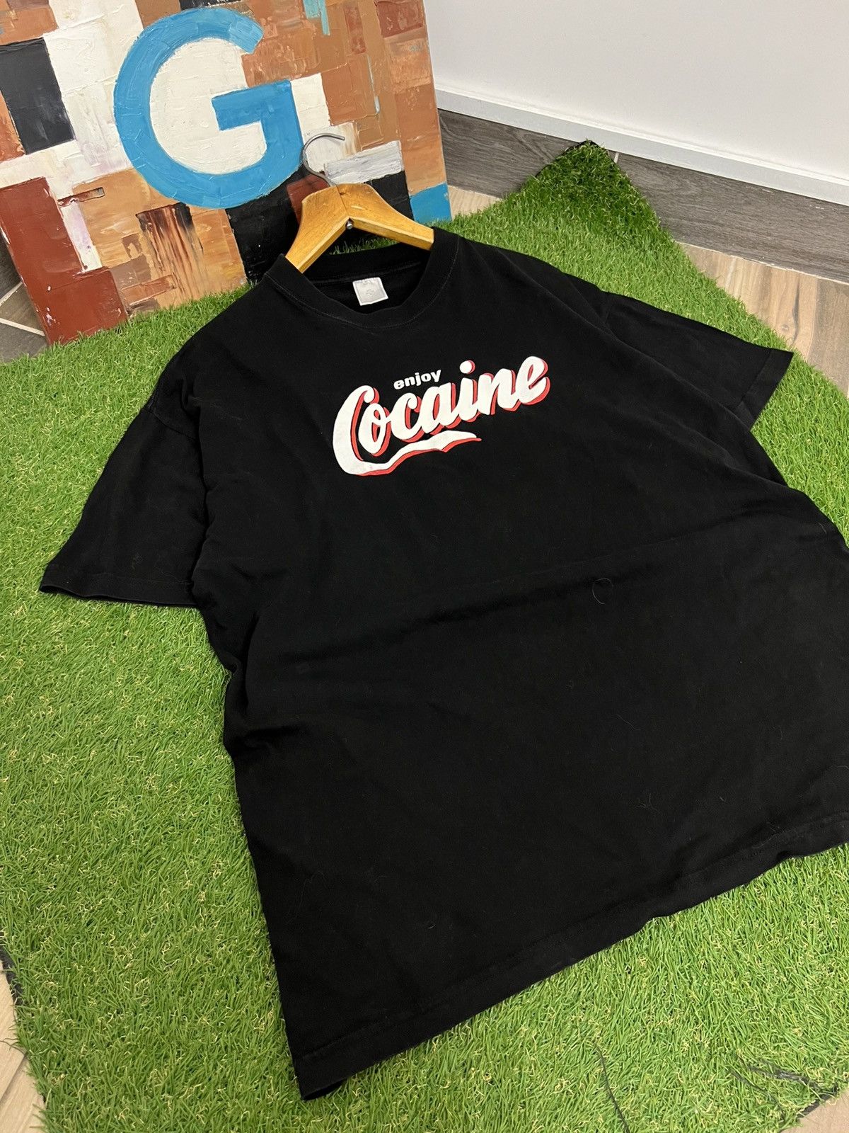 Other Vintage 90s Cocaine Enjoy Coca Cola Drugs Logo T-shirt Style Size US XL / EU 56 / 4 - 4 Thumbnail