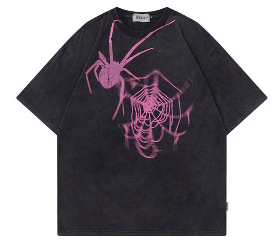 Japanese Brand Oversized Spider Print T-shirts Size US XL / EU 56 / 4 - 7 Thumbnail