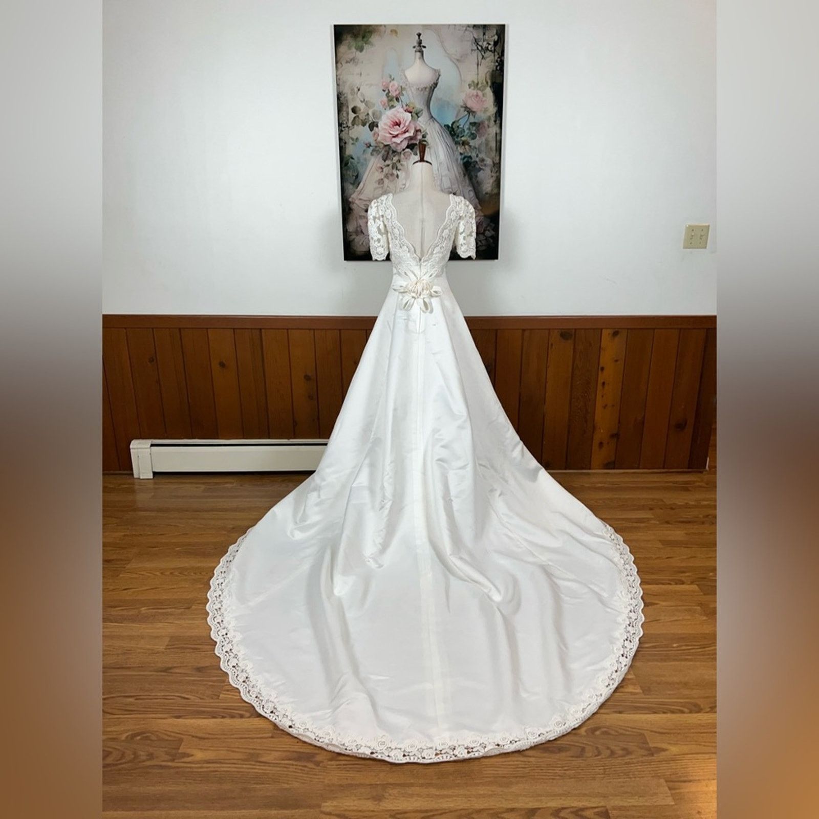 Vintage Beautiful Vintage 90s Bonny Bridal Empire Waist Wedding Gown Size M / US 6-8 / IT 42-44 - 6 Thumbnail