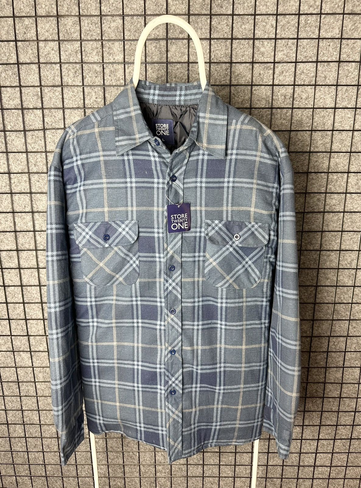 Vintage Streetwear Tartan Plaid Padded Overshirt Shirt Jacket Size L Size US L / EU 52-54 / 3 - 1 Thumbnail