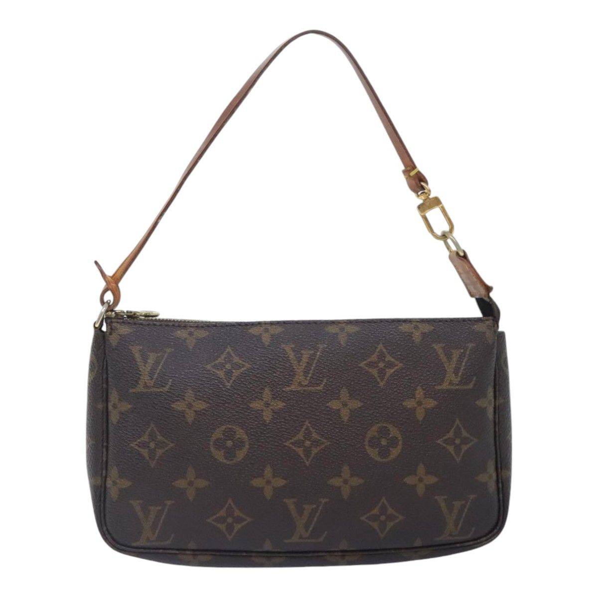 Pochette Accessoire Brown Canvas Shoulder Bag (Pre-Owned)