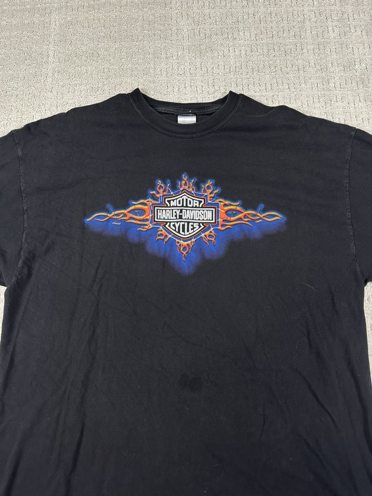 Harley Davidson Vintage Harley Davidson Barbwire Flames T-shirt Size US XXL / EU 58 / 5 - 1 Thumbnail