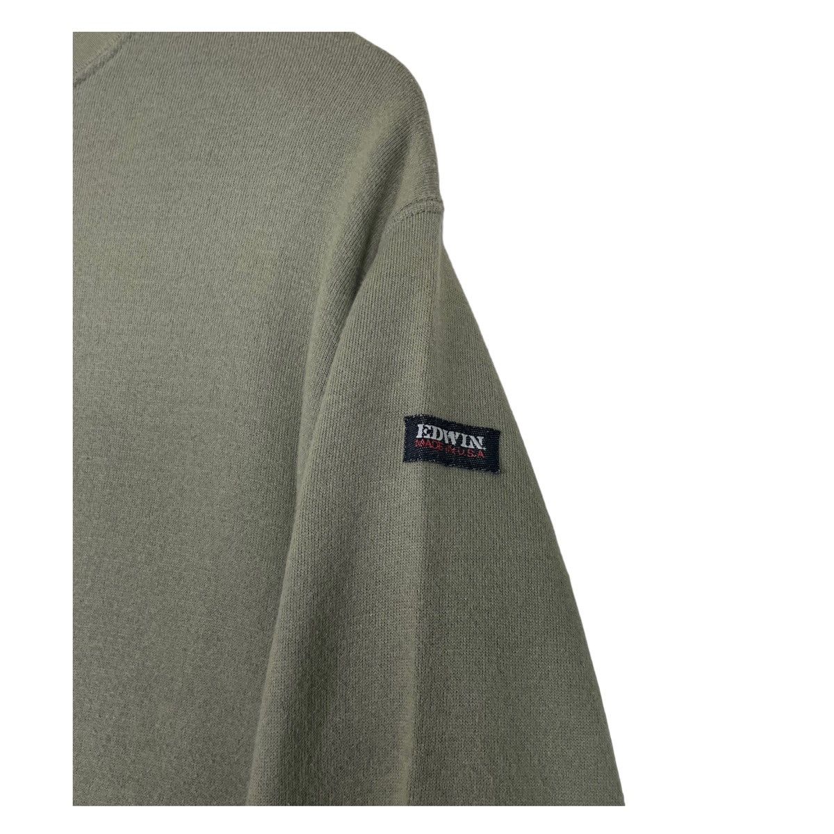 Japanese Brand × Vintage 💥90s PLAIN EDWIN DUSTY GREEN CREWNECK SWEATSHIRT Size US S / EU 44-46 / 1 - 4 Thumbnail