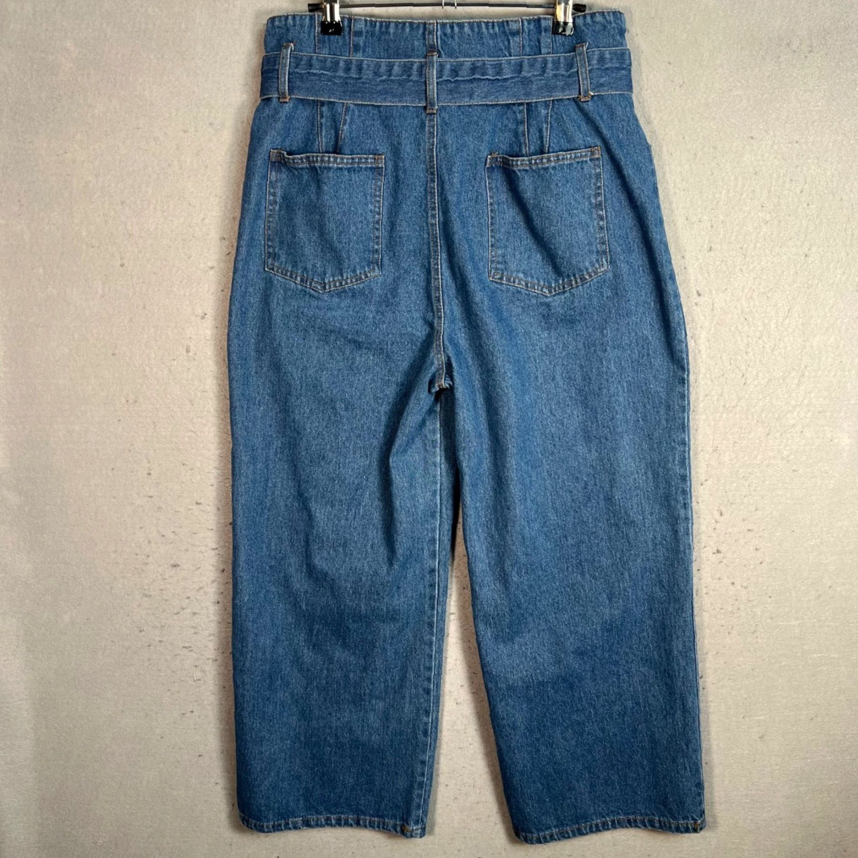 Denime Le Lis Jeans Large Womens High-Waisted Wide Leg Denim With Belt Size 36" / US 14 / IT 50 - 2 Thumbnail